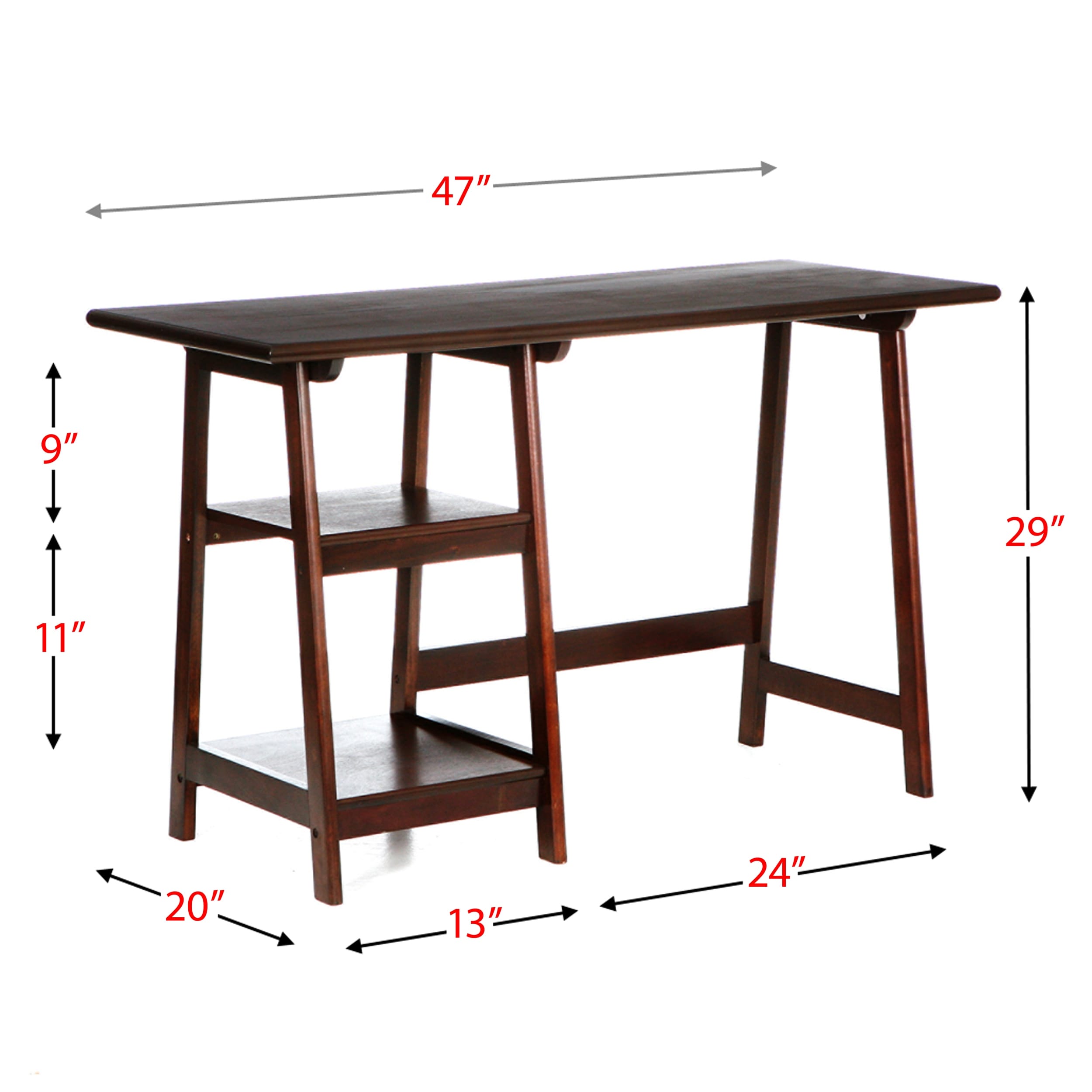 SEI Furniture Skali A-frame Espresso Desk