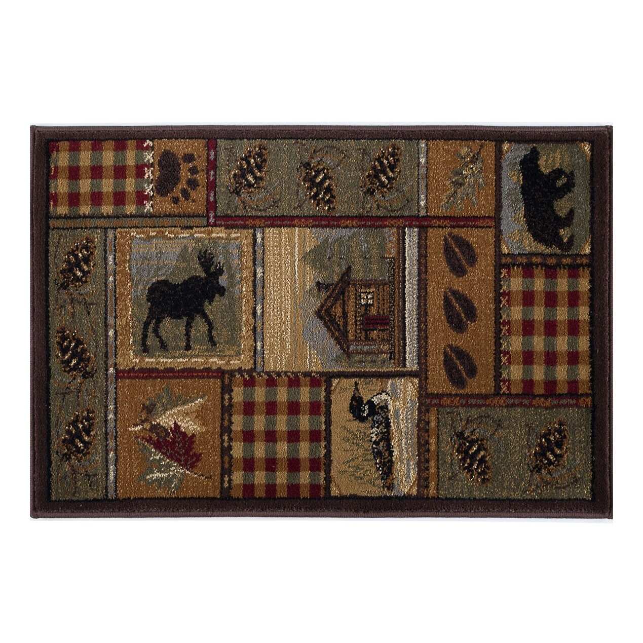 Area Rug & Runner - Lodge Cabin Farmhouse Rugs for Living Room Bedroom Dining Room Kitchen 2x3/ 3x8 / 5x7 / 8x10 / 9x12 / Round
