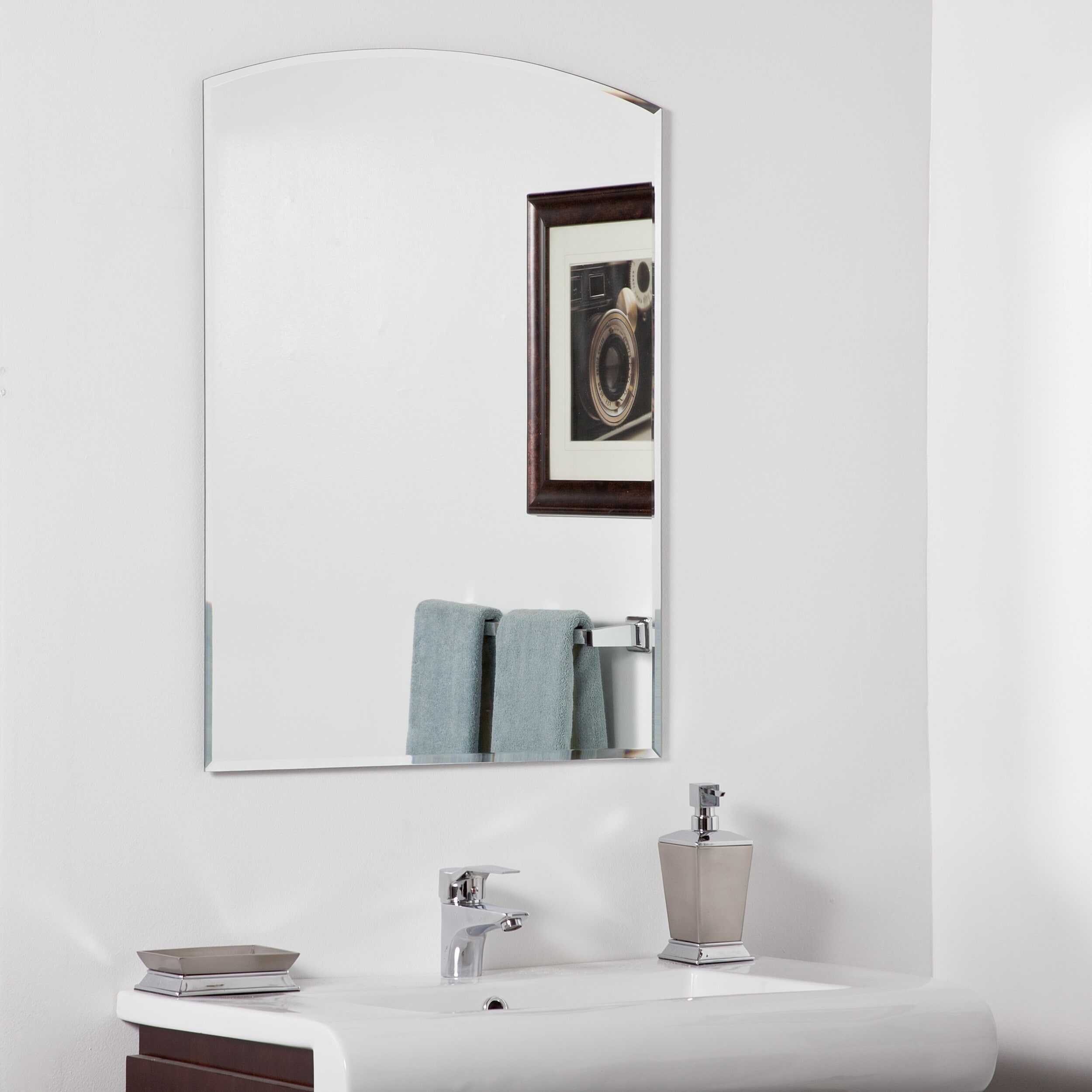 Katherine Modern Bathroom Mirror - Silver - 31.5Hx23.6Wx.5D