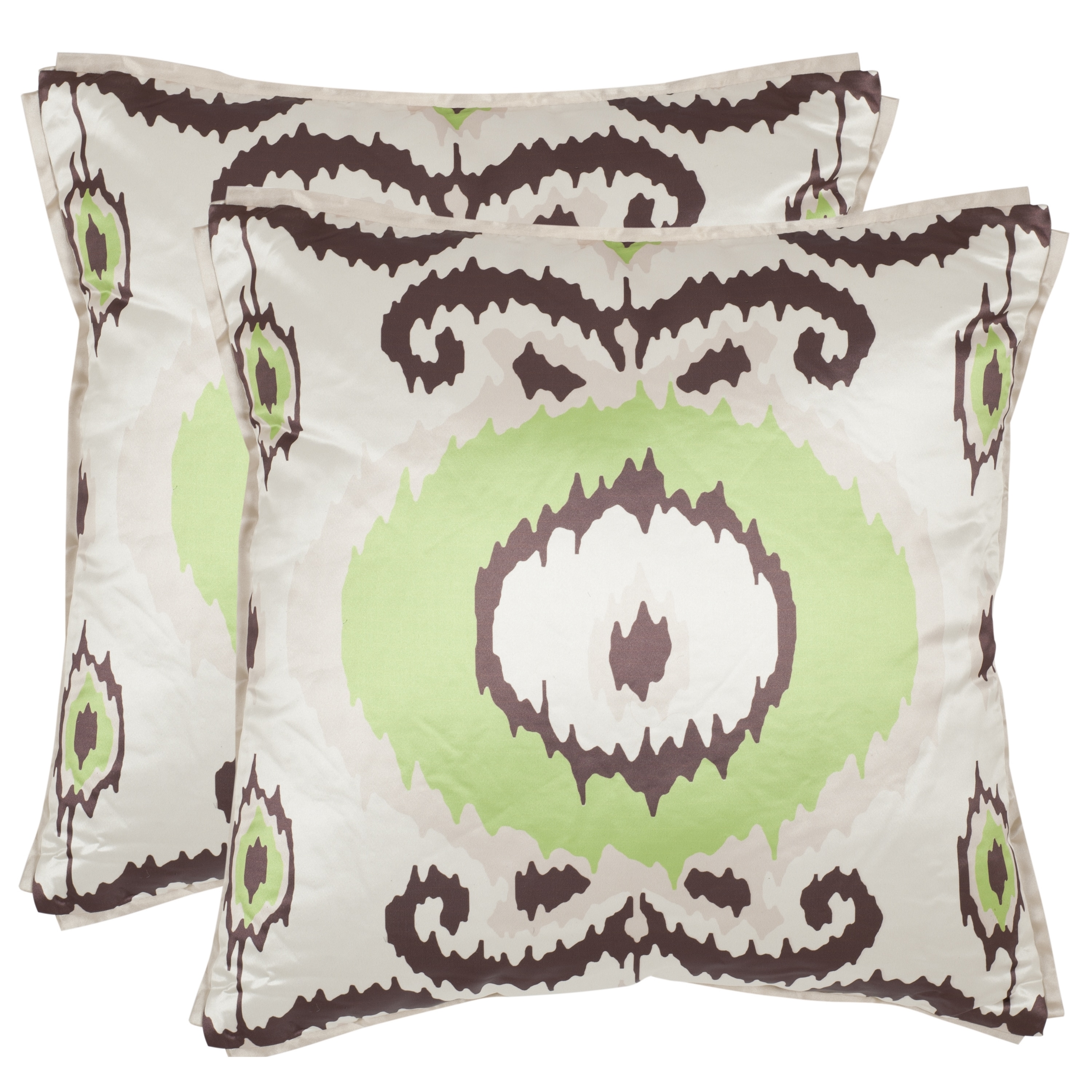 SAFAVIEH Giselle 18-inch Lime Green Decorative Pillows (Set of 2)