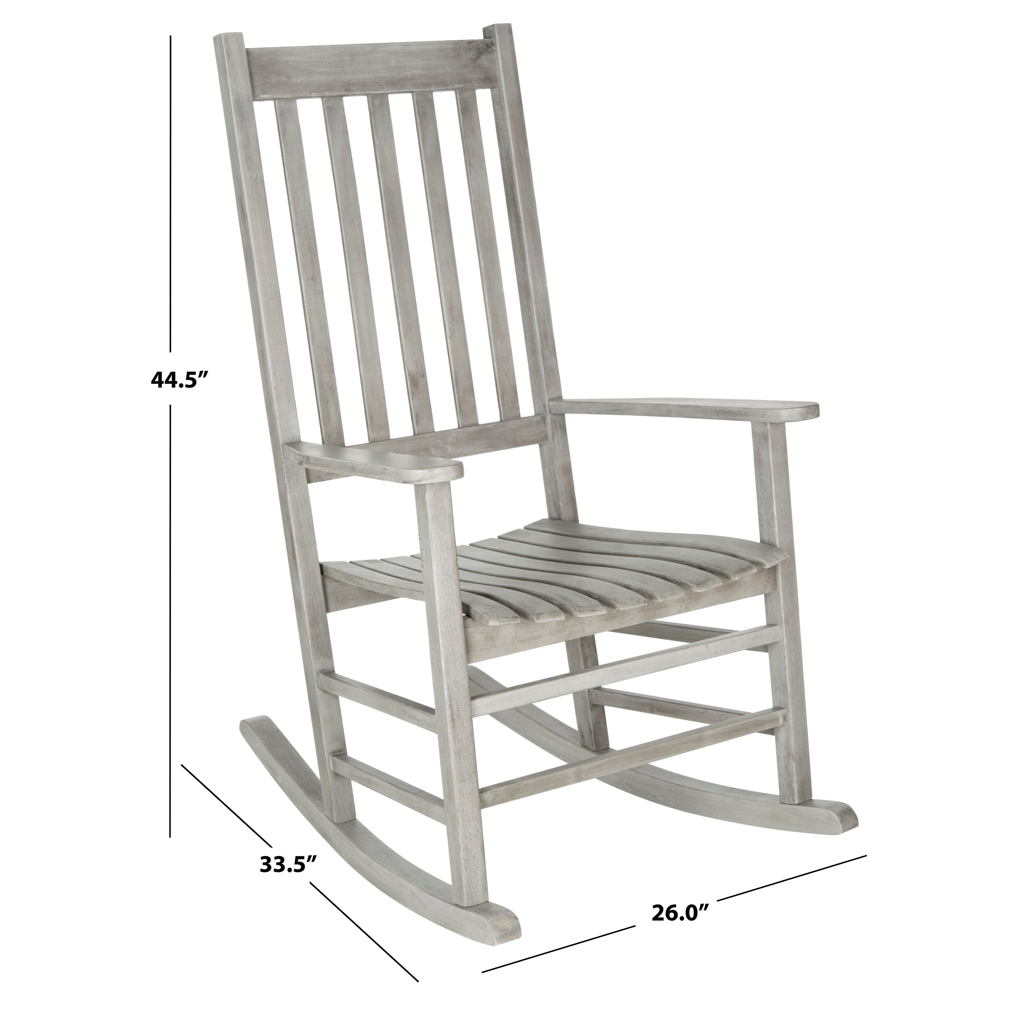 SAFAVIEH Shasta Grey Wash Acacia Wood Rocking Chair