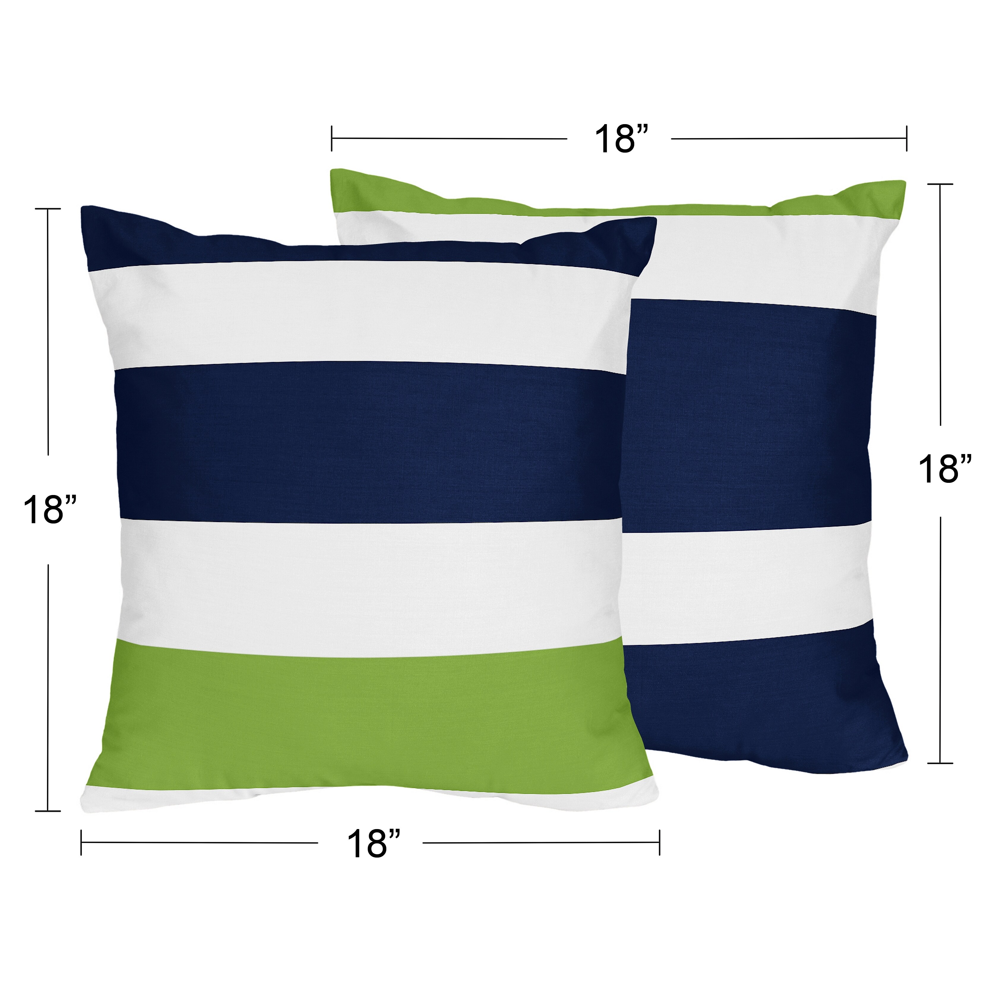 Stripe Collection 18-inch Decorative Throw Pillows (Set of 2)