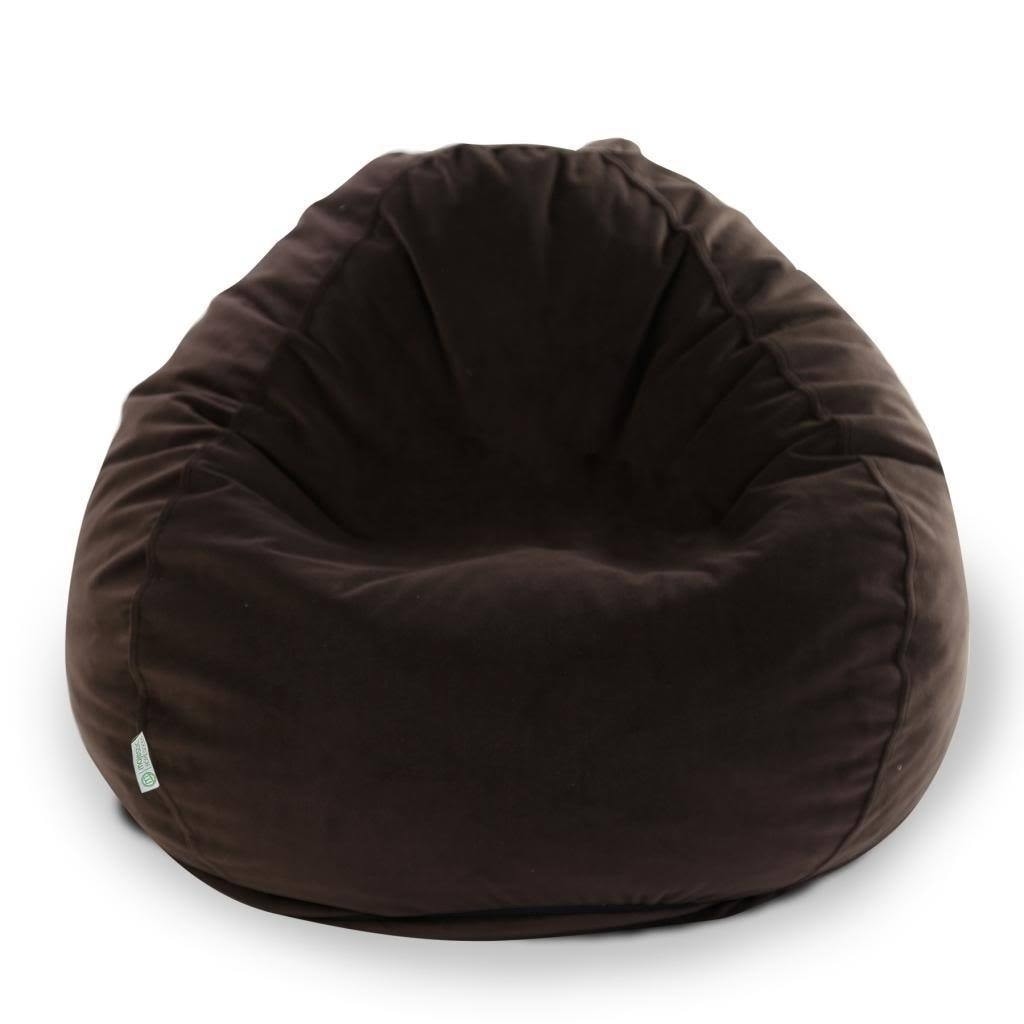 Majestic Home Goods Faux Suede Classic Bean Bag Chair Small/Large