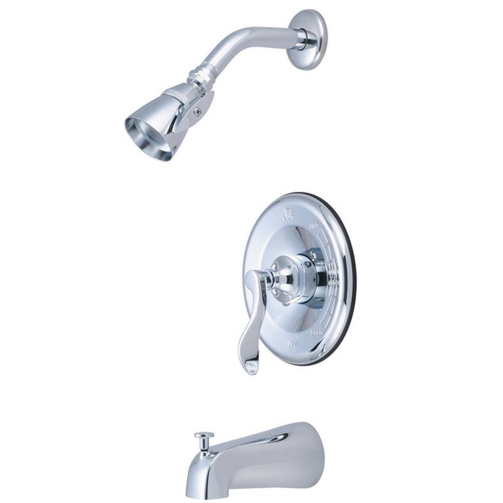 Modern Single-handle Polished Chrome Tub and Shower Faucet