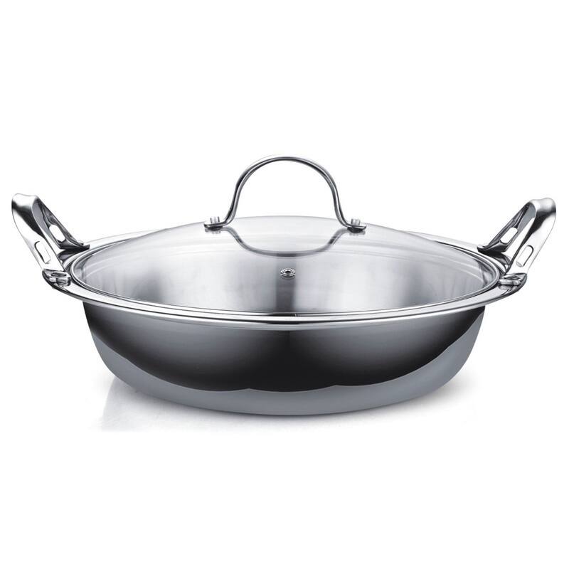 Cooks Standard 4.5 Quart Multi-Ply Clad Stainless Steel Tagine with Handles and Glass Lid