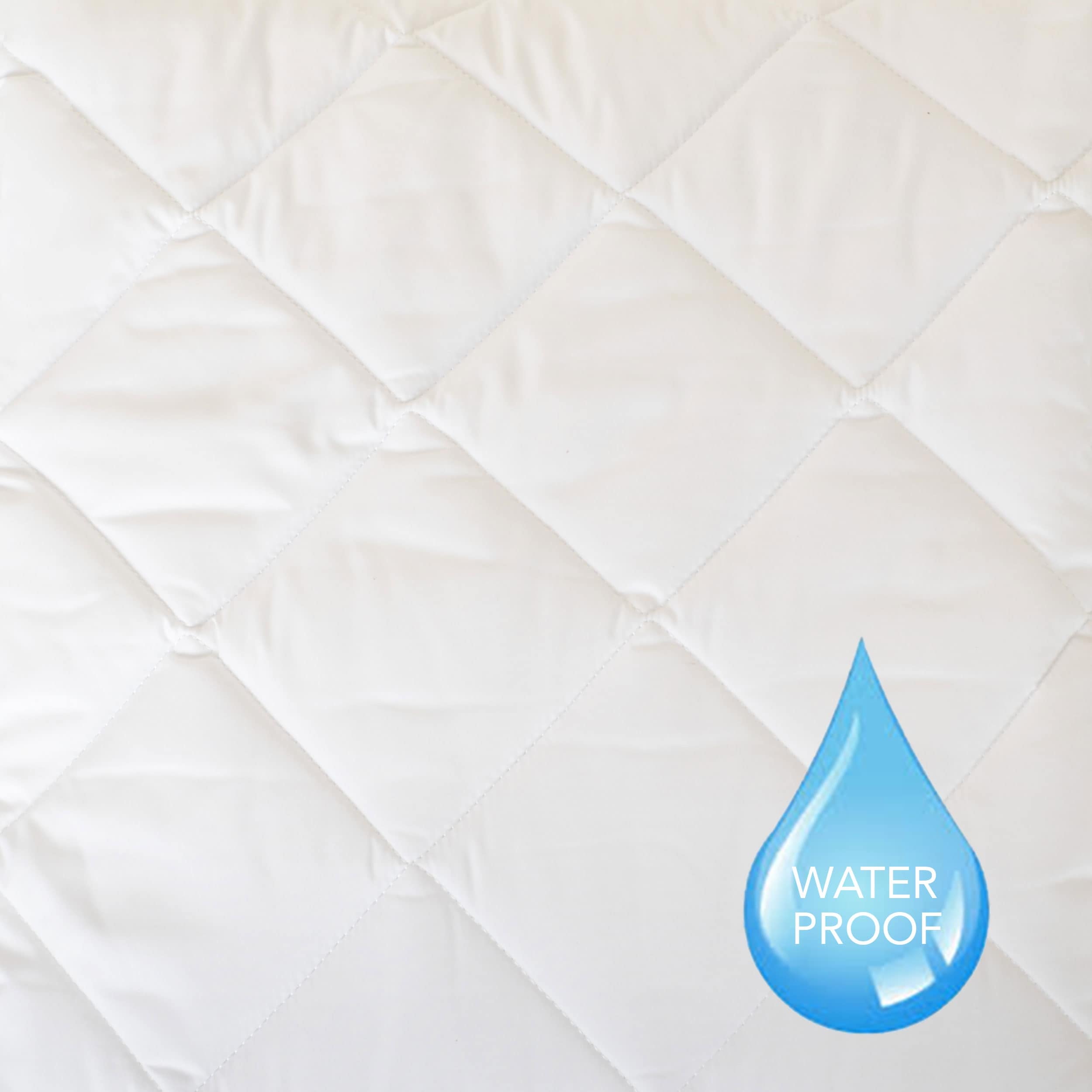 Back to Campus Twin XL Dorm Microfiber Waterproof Mattress Pad Protector - White