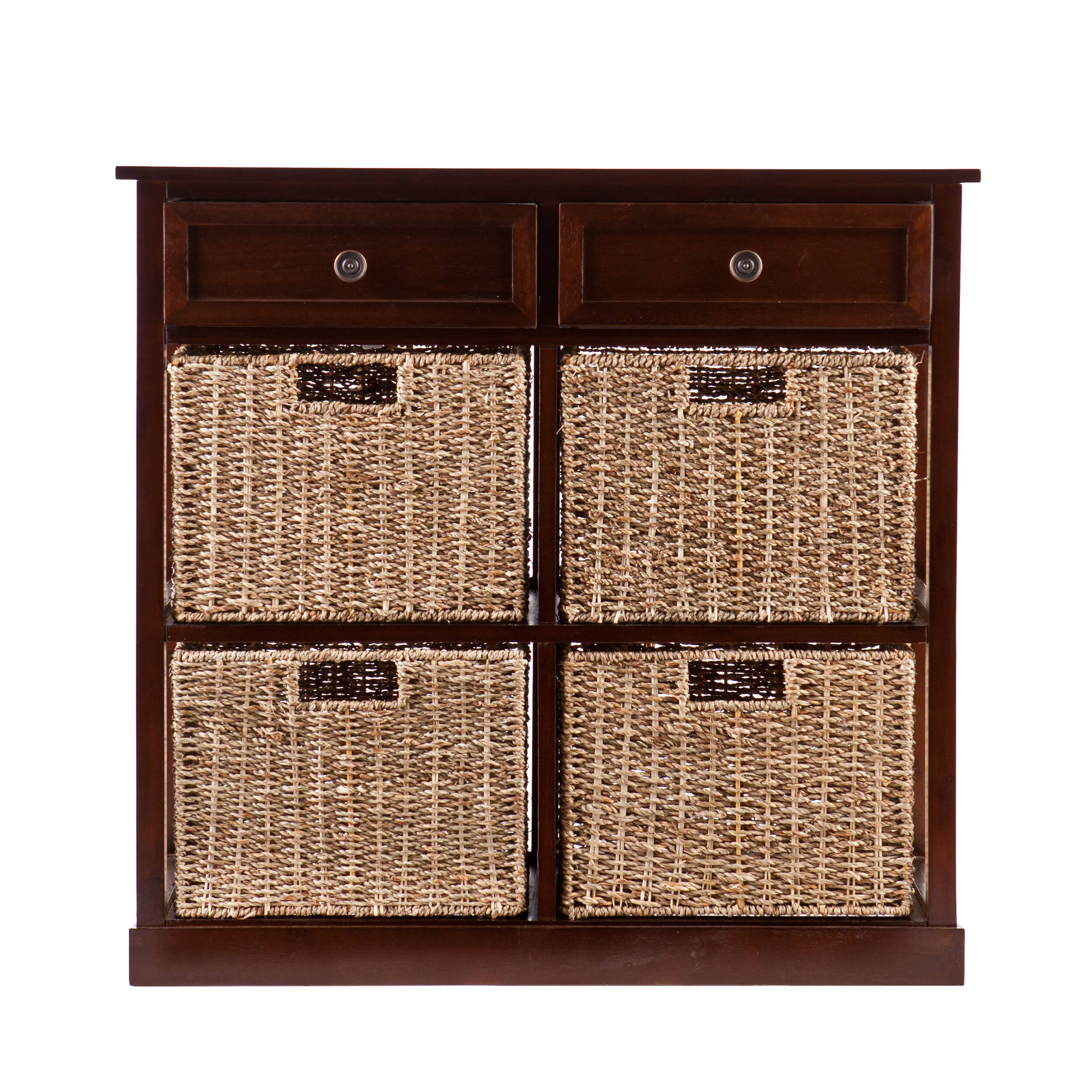 SEI Furniture Killeen 6-Drawer Basket Storage Unit