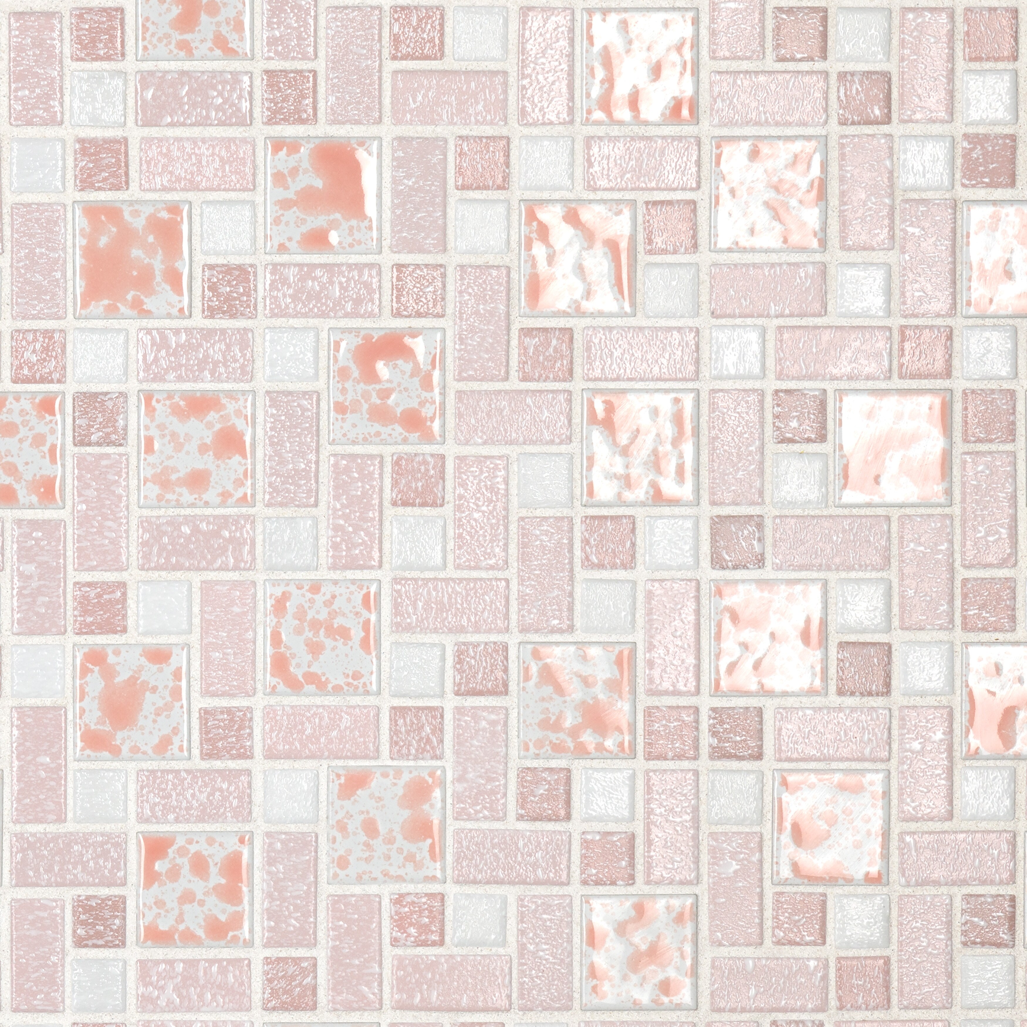Merola Tile Academy Pink 11.75" x 11.75" Porcelain Mosaic Tile