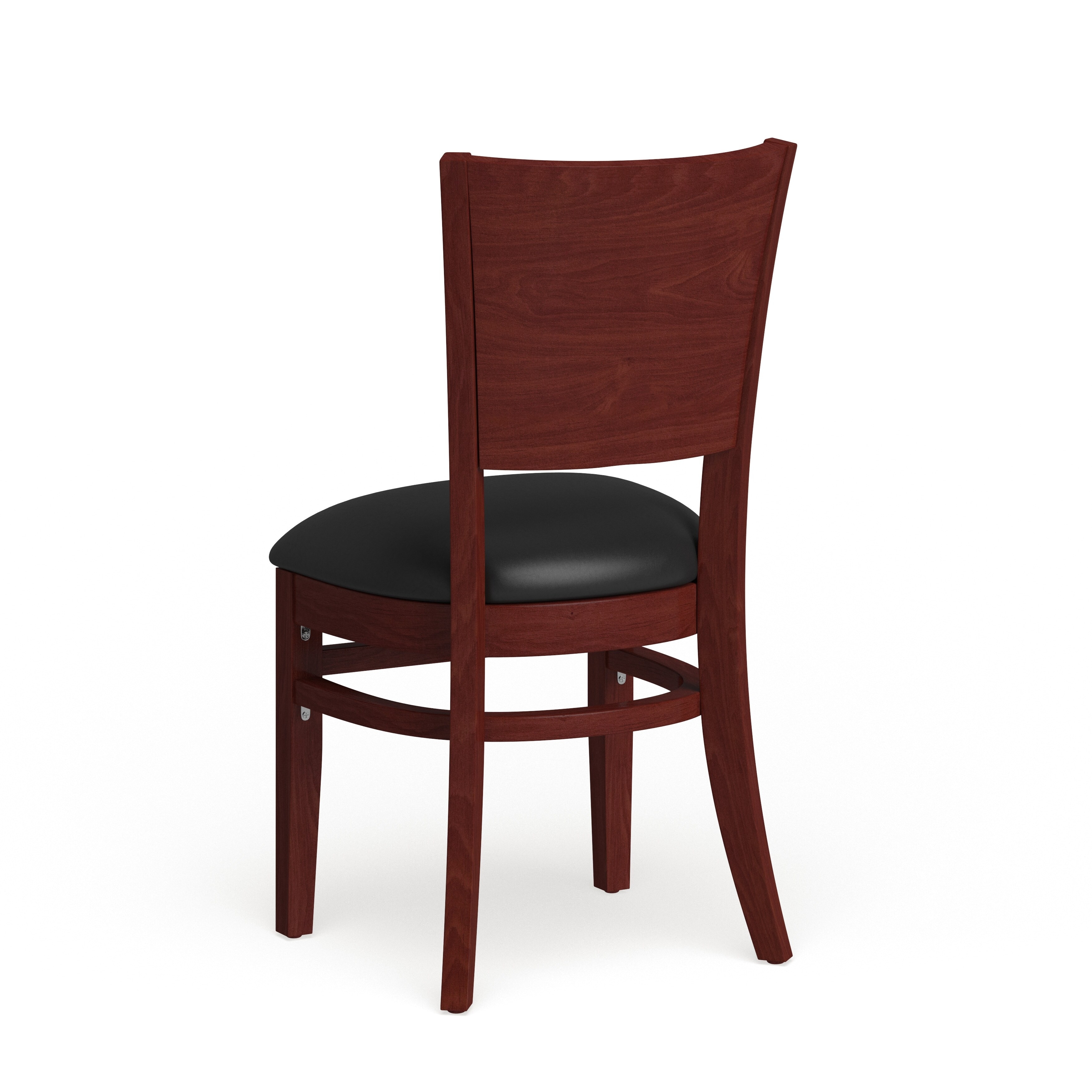 Solid Back Wooden Restaurant Chair - 17.25"W x 20.5"D x 33.5"H