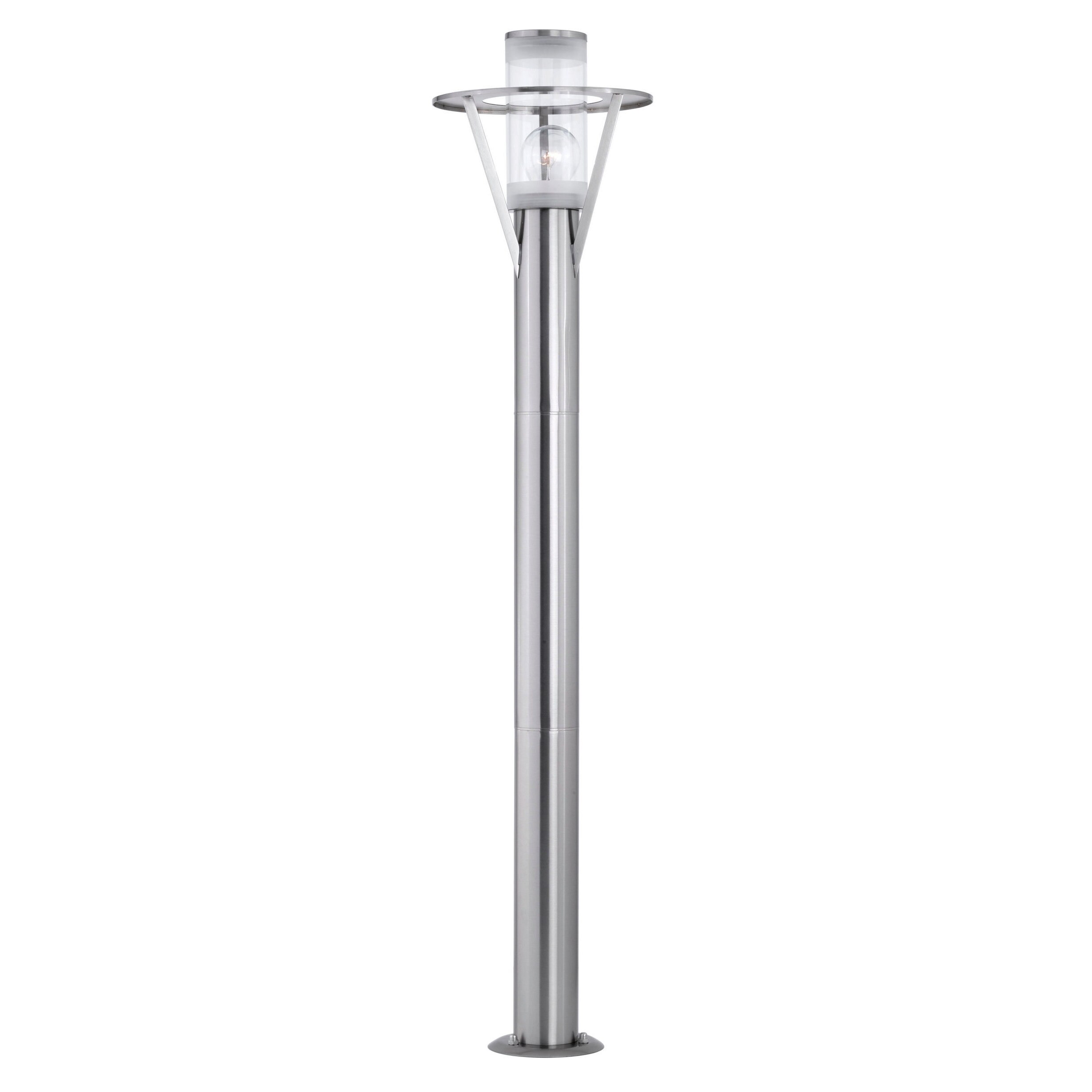 Eglo Belfast 1-light Stainless Steel Outdoor Post Light with Clear Glass