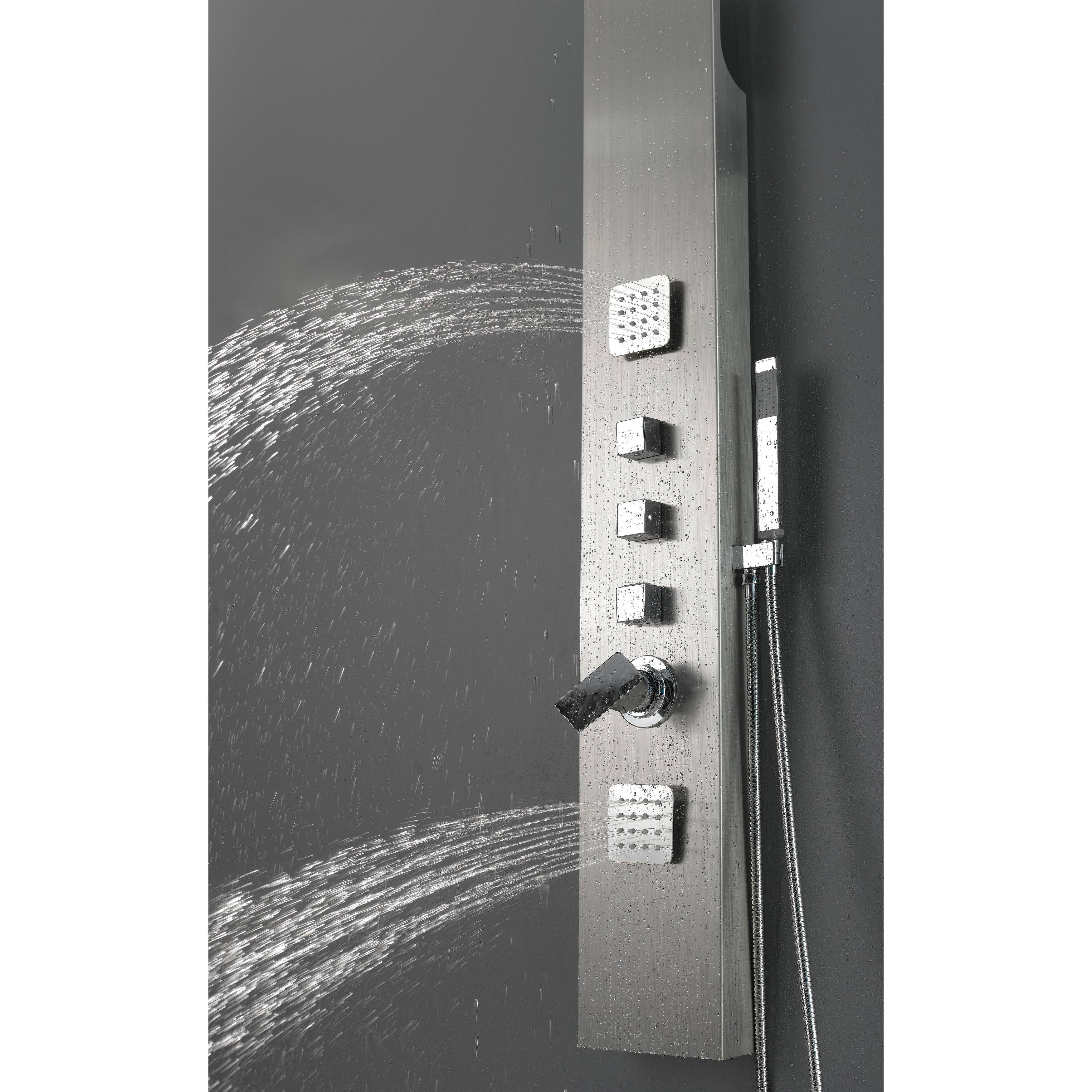 Rectangle Wall Mount CUPC Approved Stainless Steel Shower Panel In Chrome Color