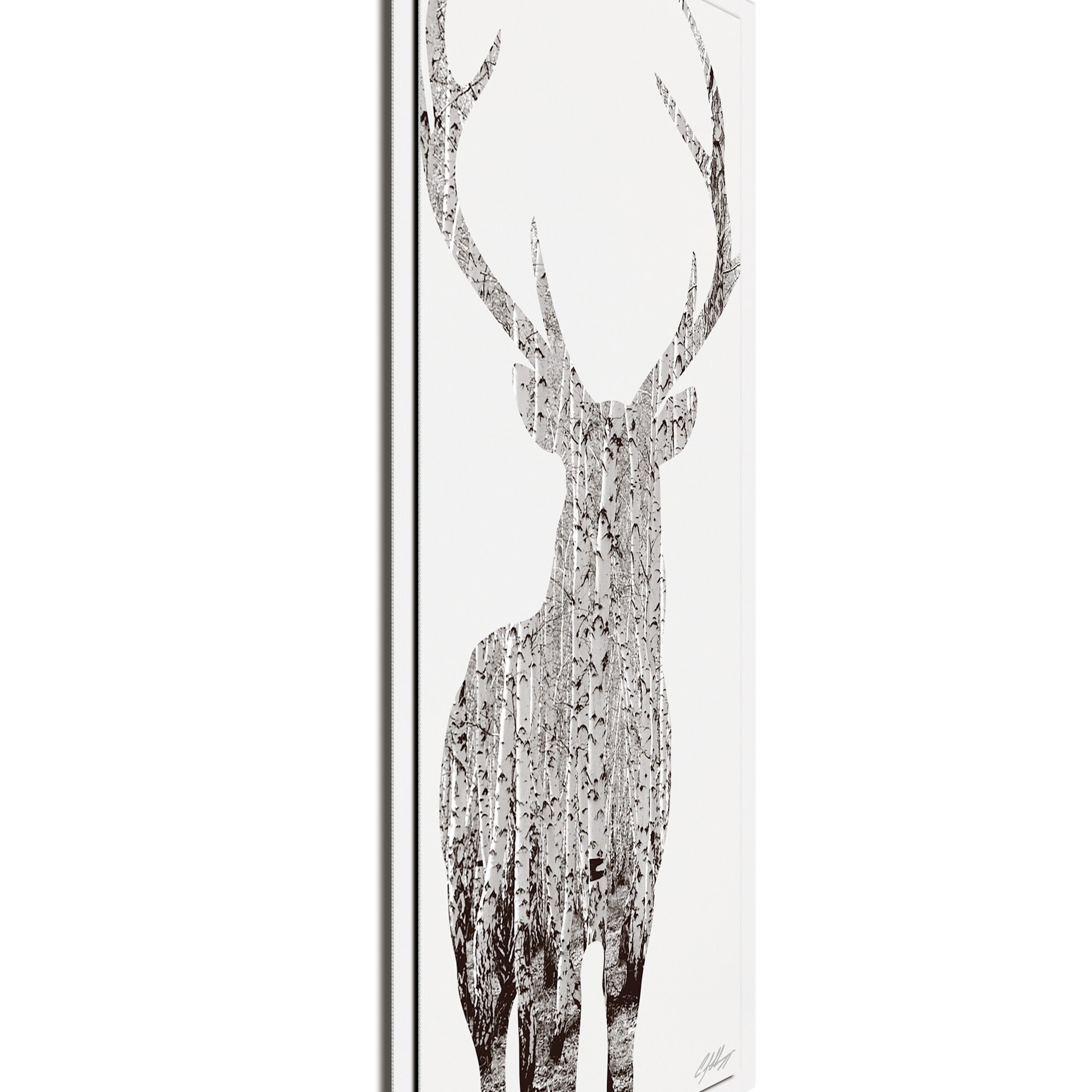 Adam Schwoeppe 'Birch Deer' Metal Art Print