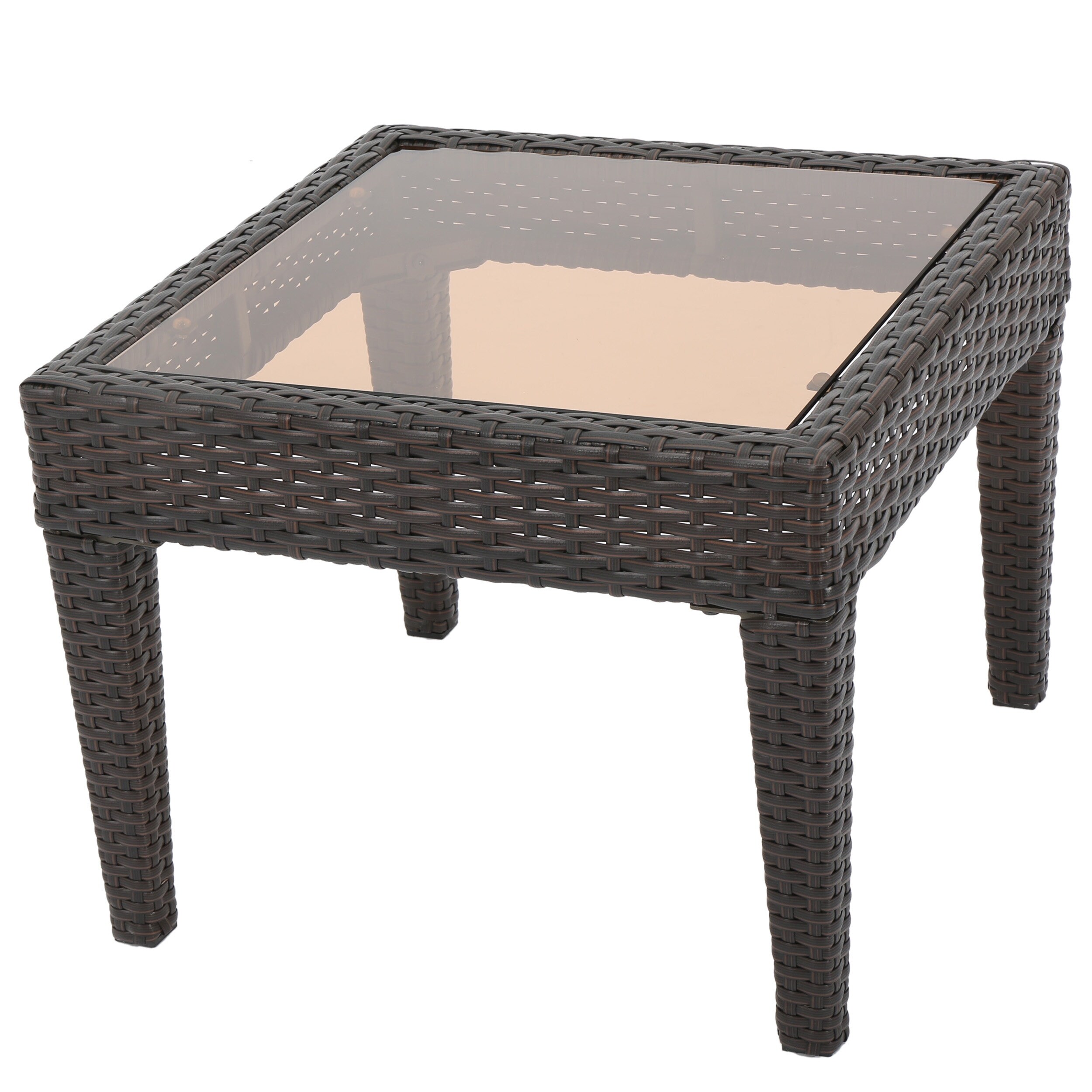 Outdoor Antibes Wicker Side Table by Christopher Knight Home