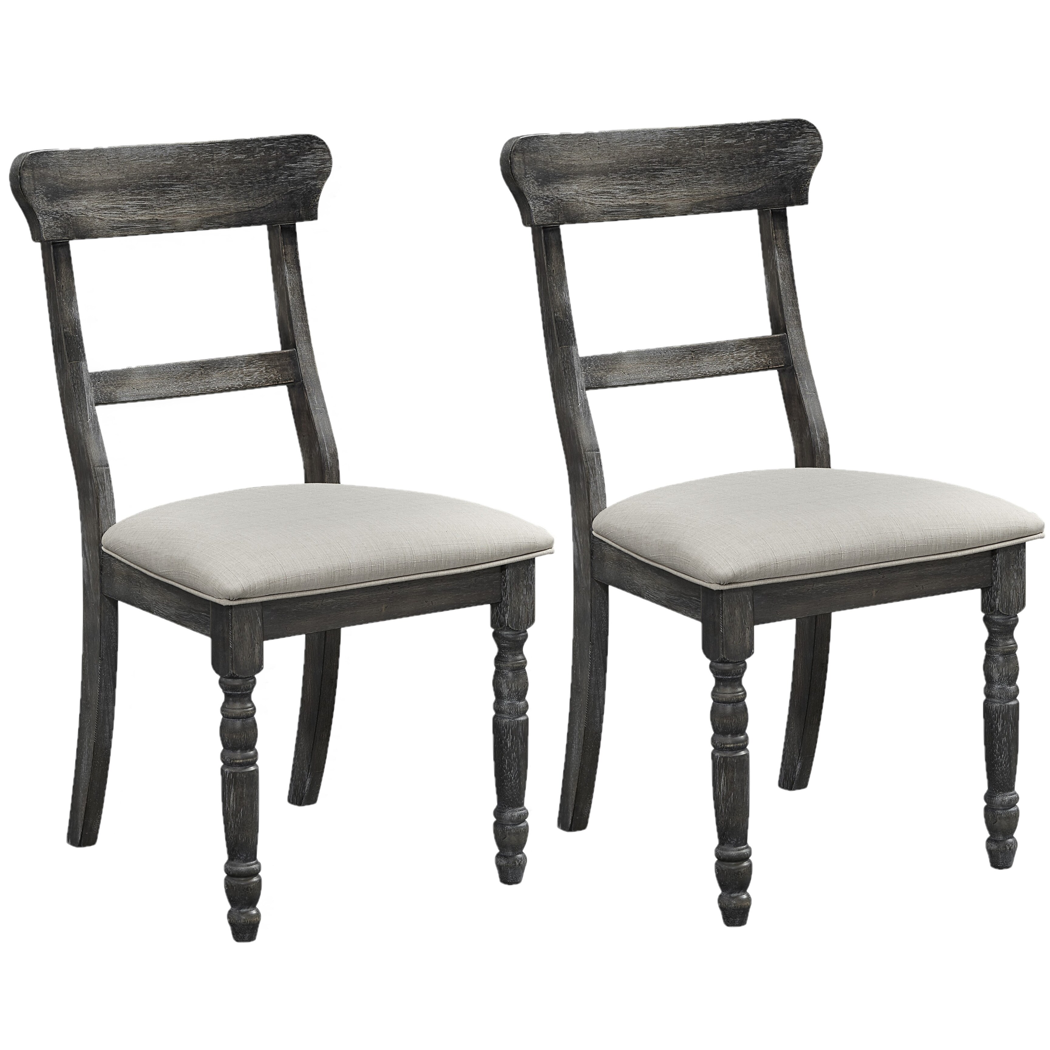 Muse Weathered Pepper Ladderback Dining Chair (Set of 2)