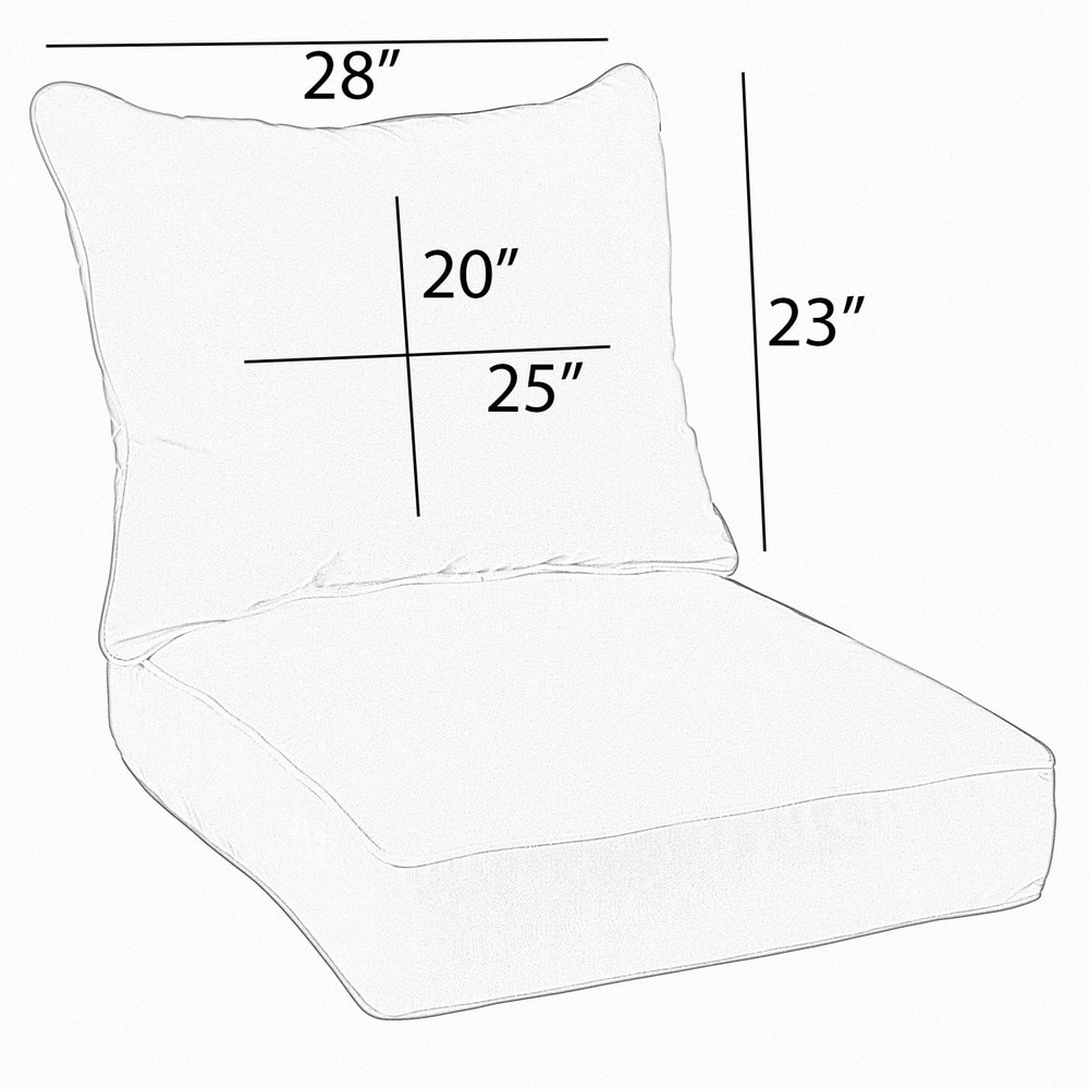 Sunbrella 2-piece Cushion and Pillow Indoor/Outdoor Set