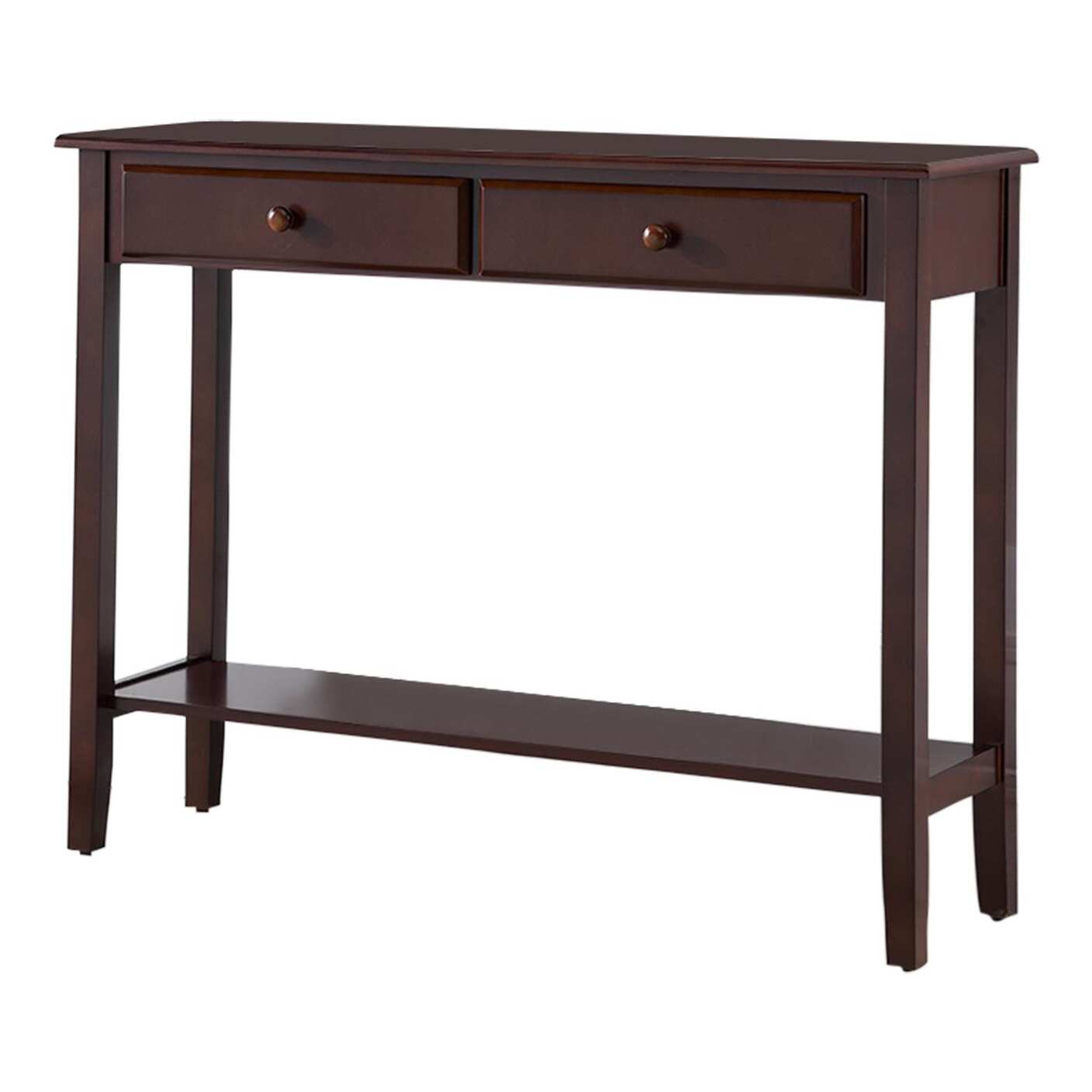 Wood Console Table with 2 Drawers