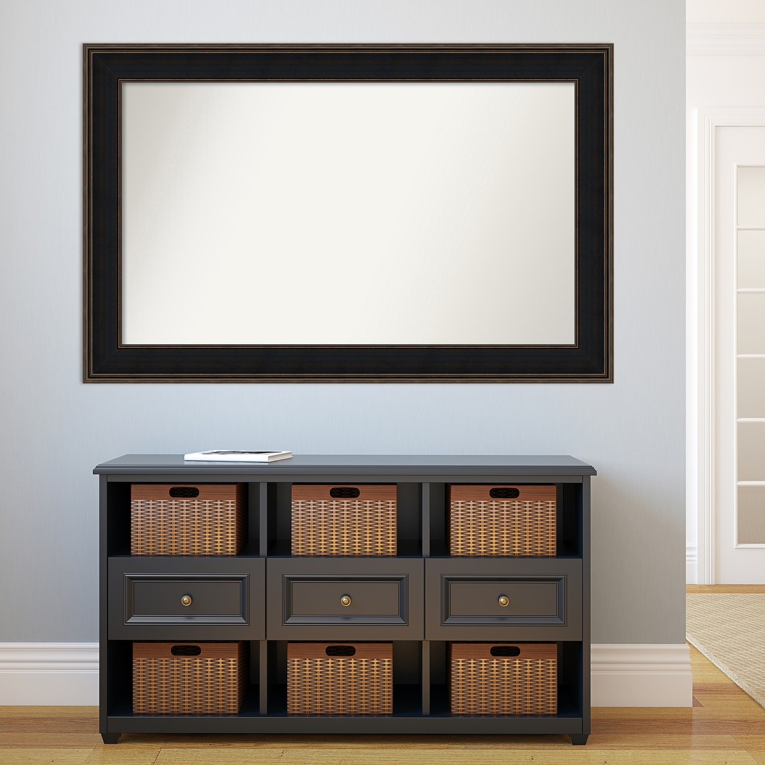 Wall Mirror Choose Your Custom Size-Oversized, Mezzanine Espresso Wood