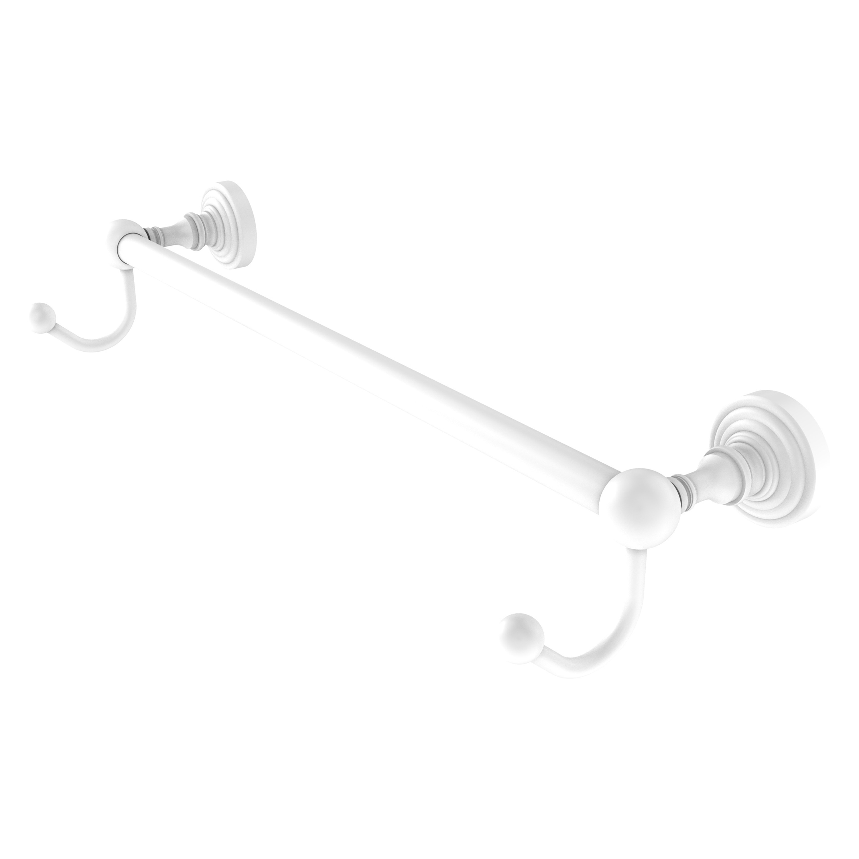 Allied Brass Waverly Place Collection 18 Inch Towel Bar with Integrated Hooks