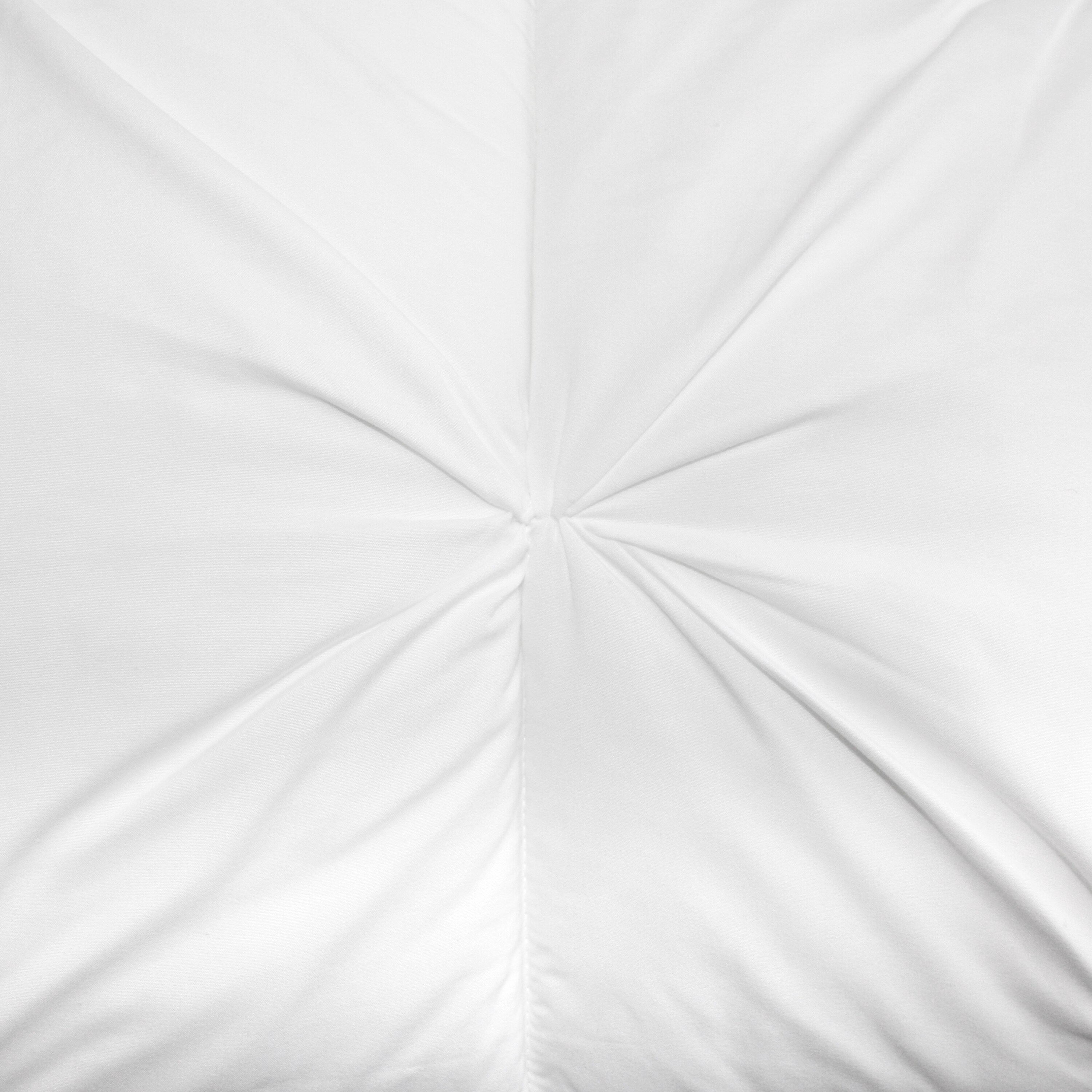 White Pintuck Tufted All Season Down Alternative Comforter