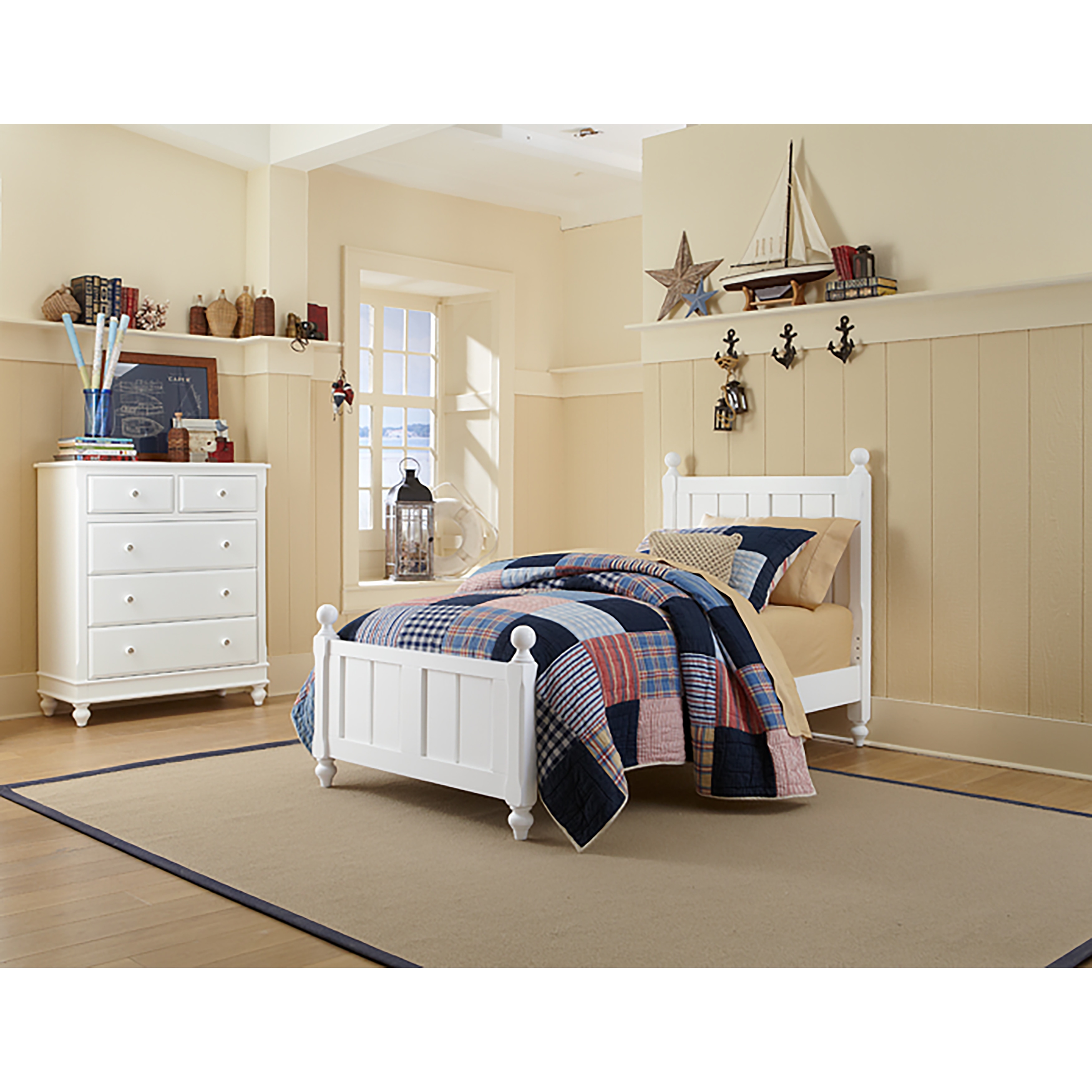 Lake House Kennedy White Panel Twin-size Bed