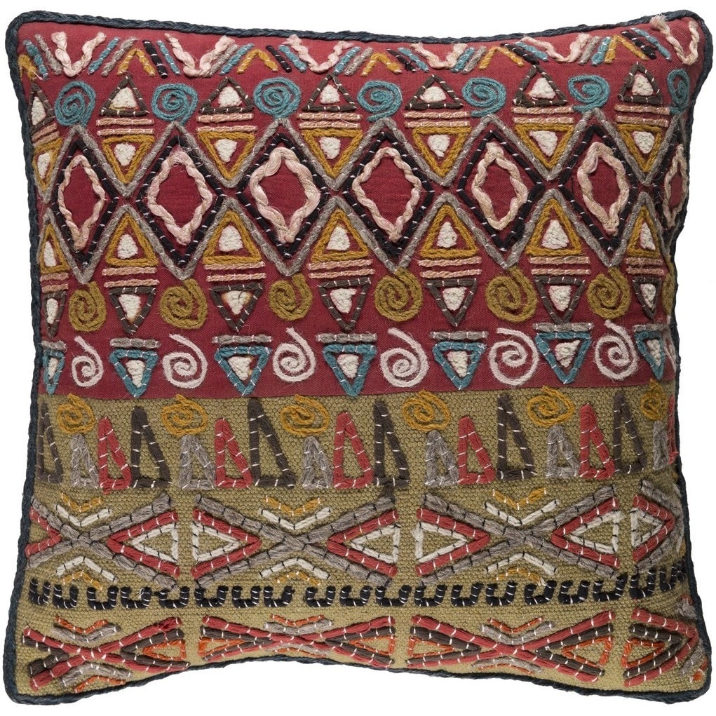 Decorative Ringwood 22-inch Feather Down or Poly Filled Throw Pillow