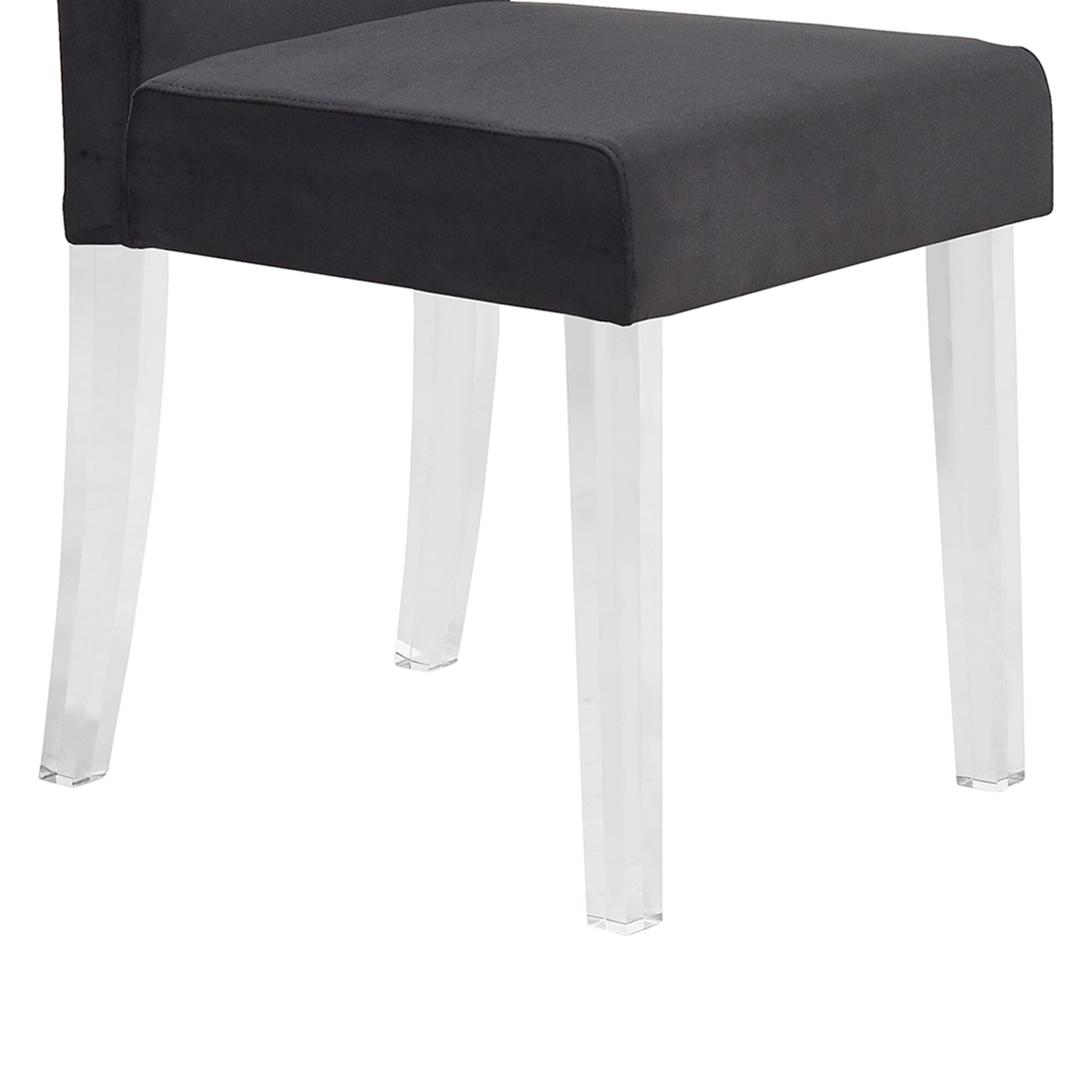 Dalia Acrylic and Velvet Upholstered Dining Chairs - Set of 2