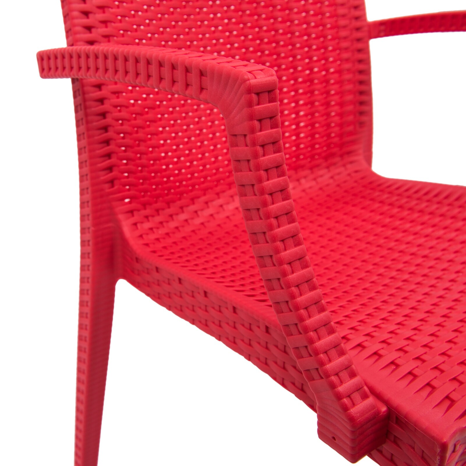 LeisureMod Mace Weave Design Outdoor Patio Armchair