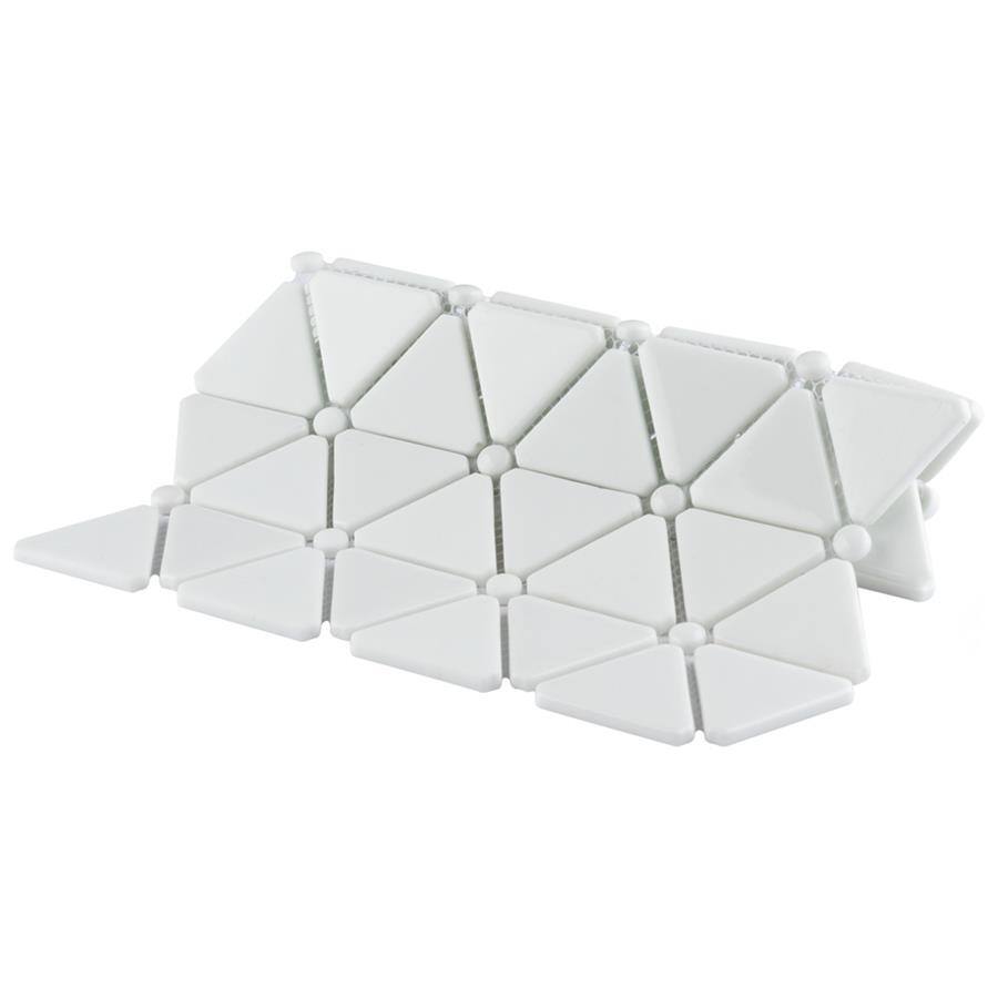 Merola Tile Expressions Treux White 10.13" x 12.86" Glass Mosaic Tile