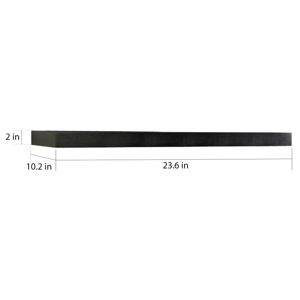 InPlace Espresso Floating Wall Shelf 23.6 inches wide