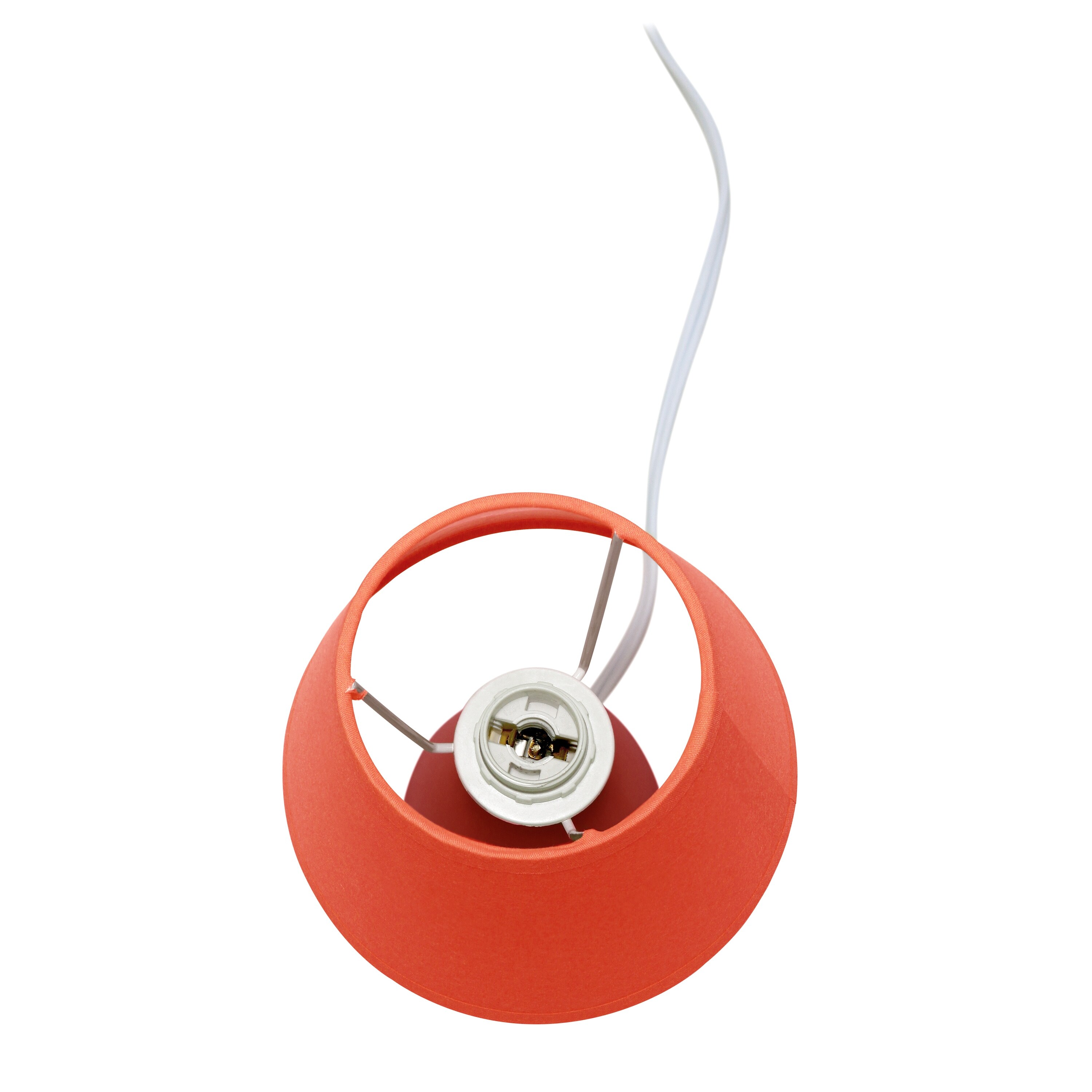 Simple Designs Orange Ceramic Mini Egg Oval Table Lamp (2-Pack Set)