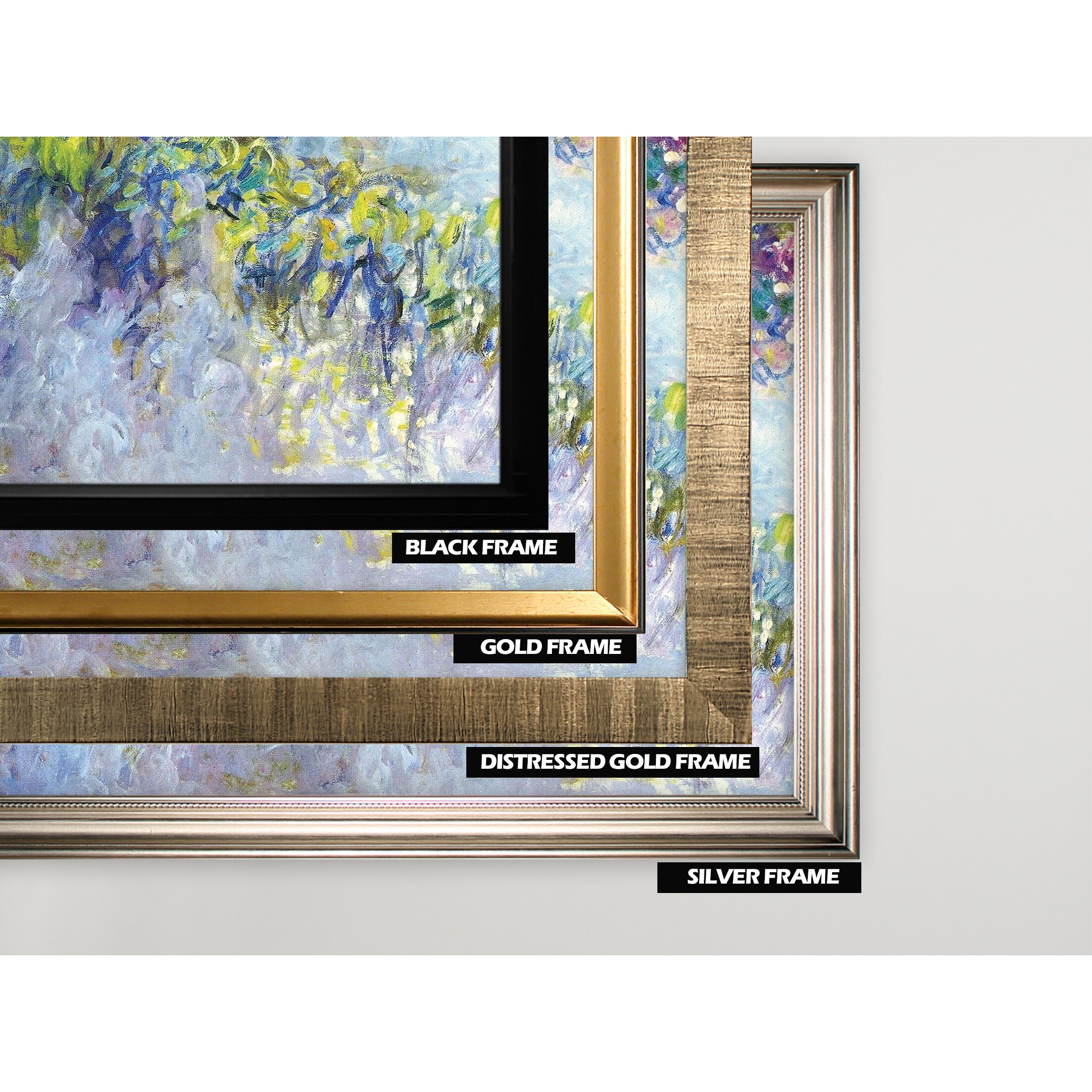 Wisteria -Claude Monet - Gold Frame