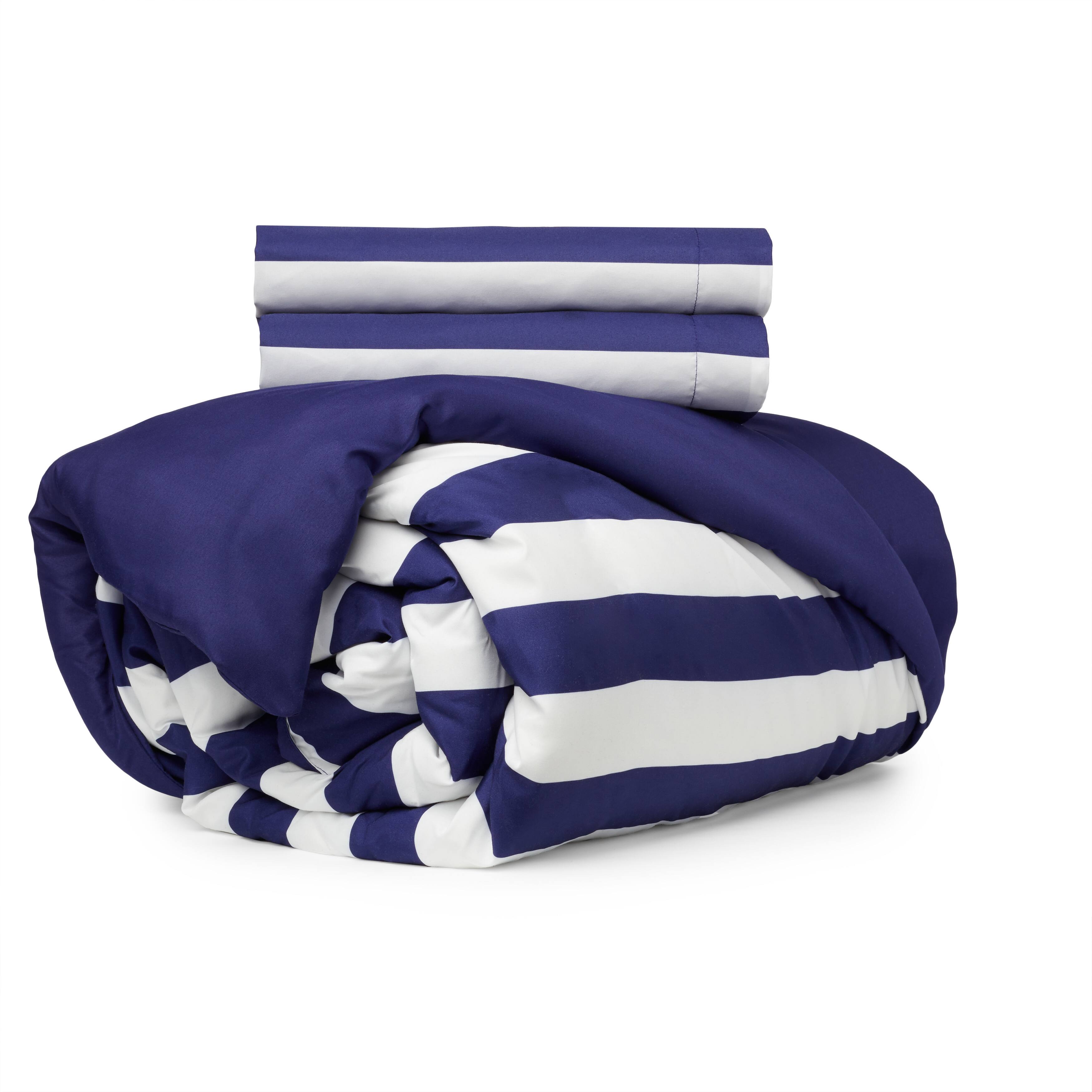 7-piece Horizontal Stripe Comforter Set