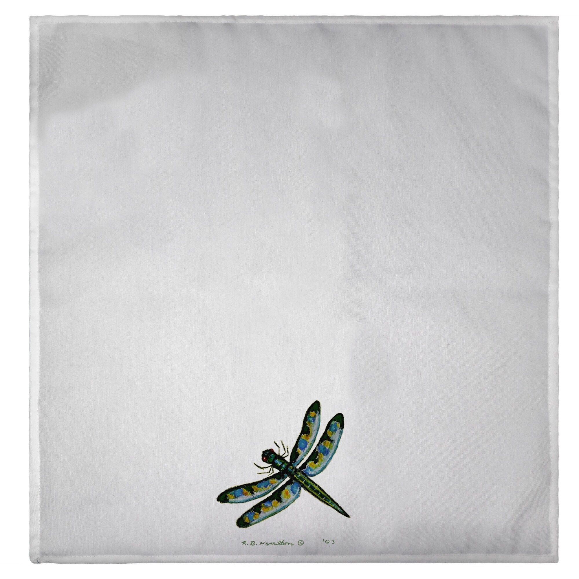 Green Dragonfly Guest Towel Set of 2