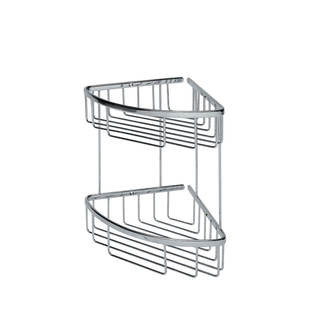 WS Bath Collections Filo 50032 11.4" Double Shower Basket from the - Polished Chrome