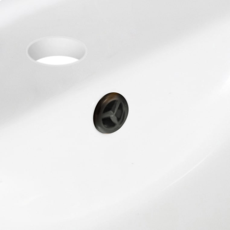 19.5-in. W Oval Undermount Sink Set In White - Oil Rubbed Bronze Hardware - Overflow Drain Incl.