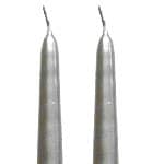 6 Pairs Silver Taper Candles 12 Inch .88 in. diameter x 12 in. tall