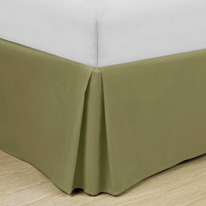 Swift Home Basics Pleated Microfiber 14-inch Drop Bed Skirt