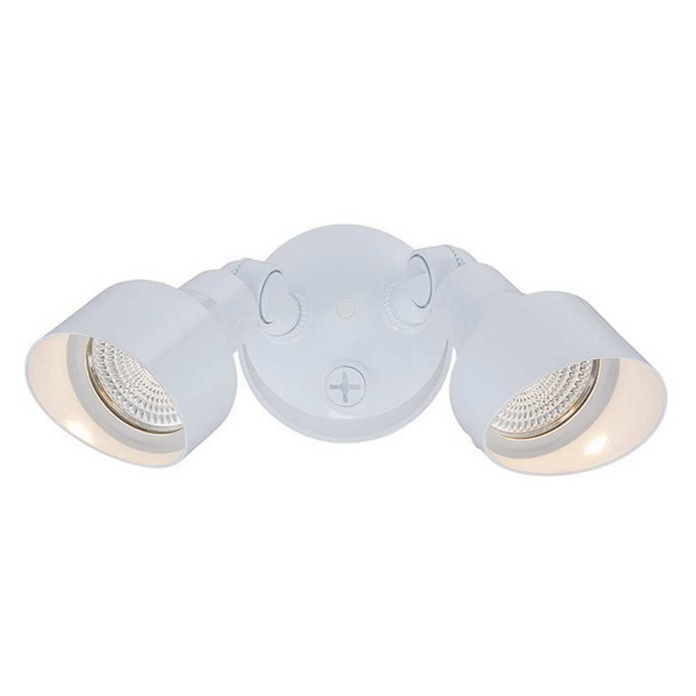 Floodlights Collection 2-Light Outdoor White LED Light Fixture