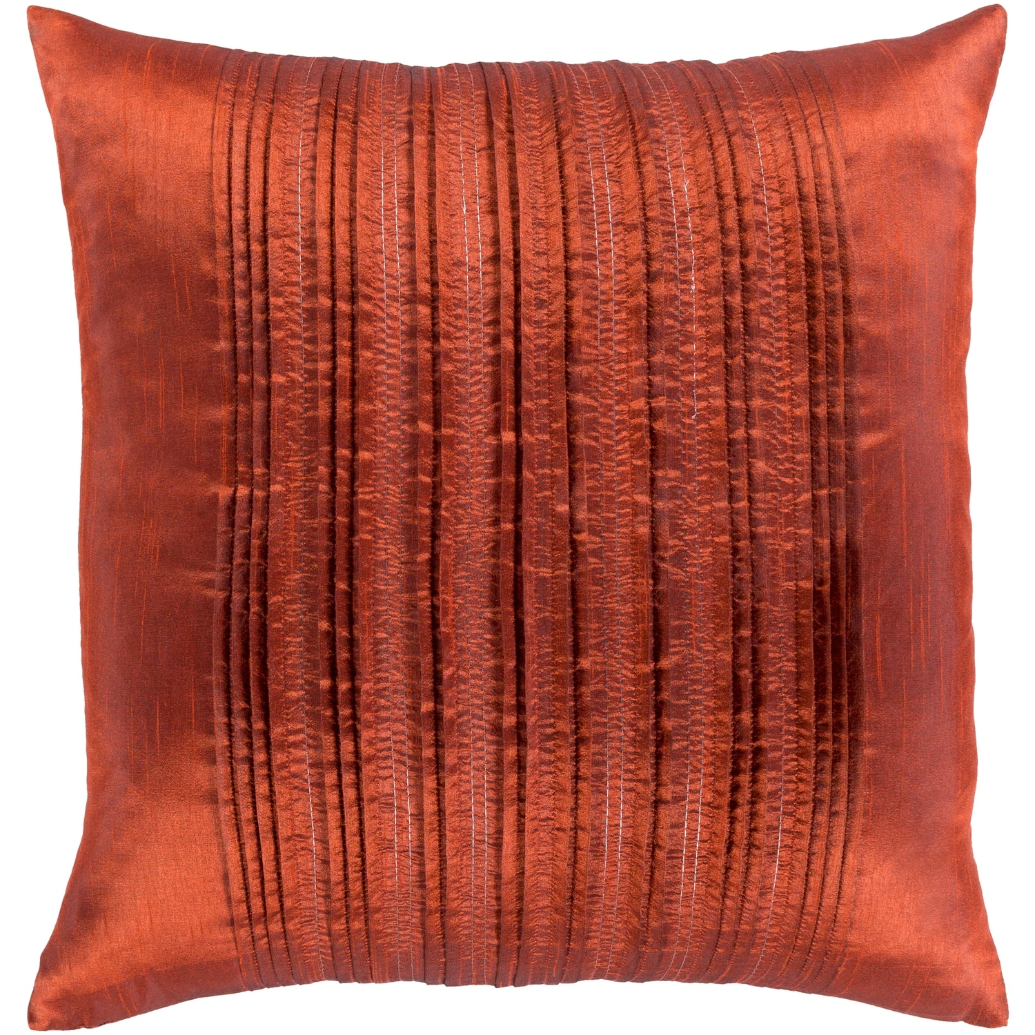 Artistic Weavers Josune Metallic Burnt Orange Feather Down or Poly Filled Throw Pillow 18-inch