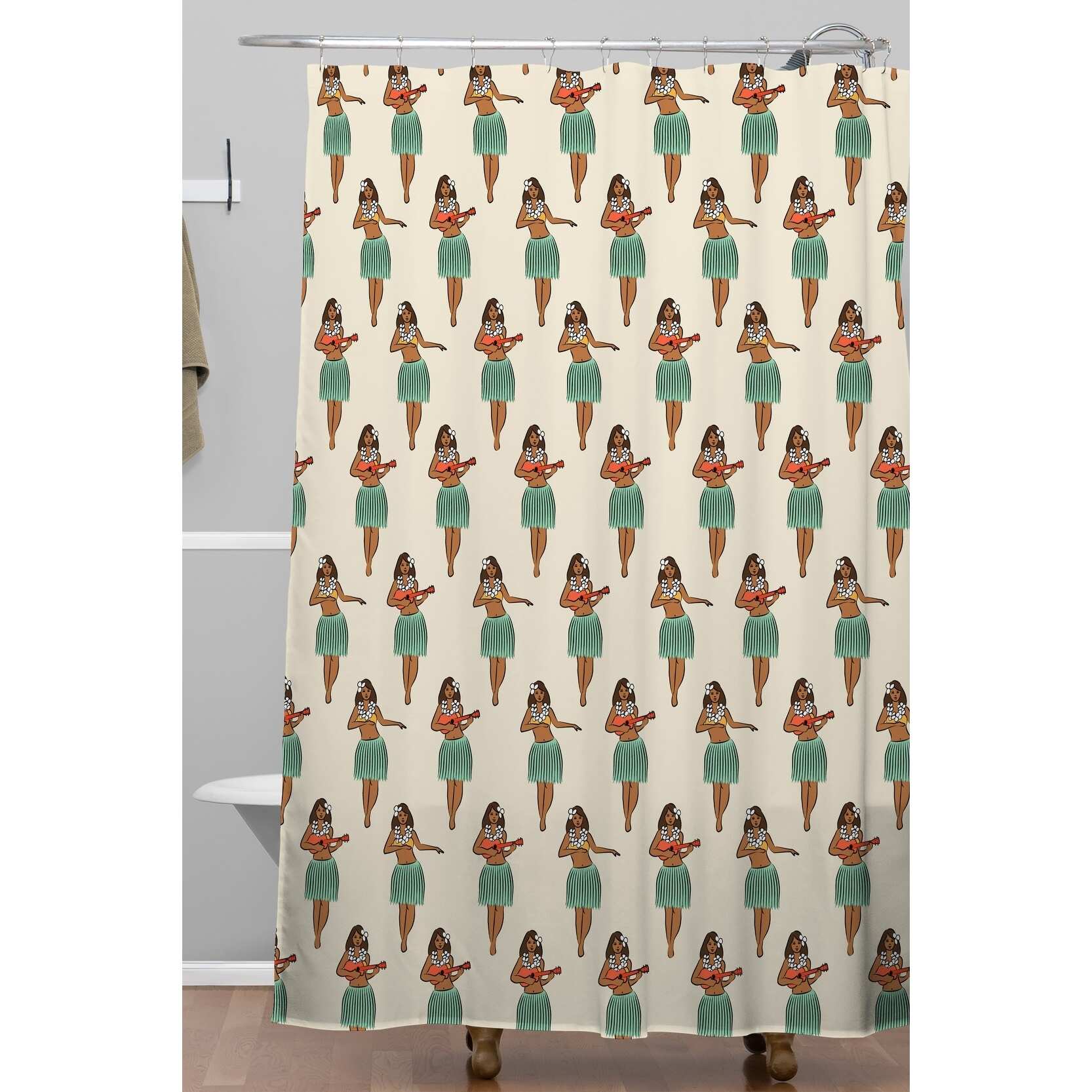 Deny Designs Little Arrow Design Co Hula Girl Shower Curtain