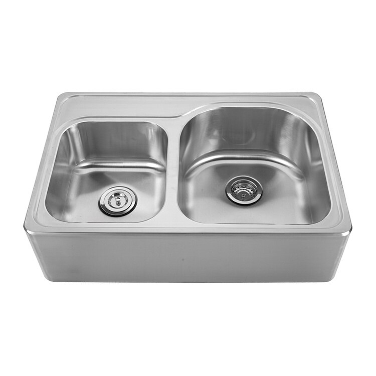 Whitehaus Collection Noah's Drop-in Apron Front Sink