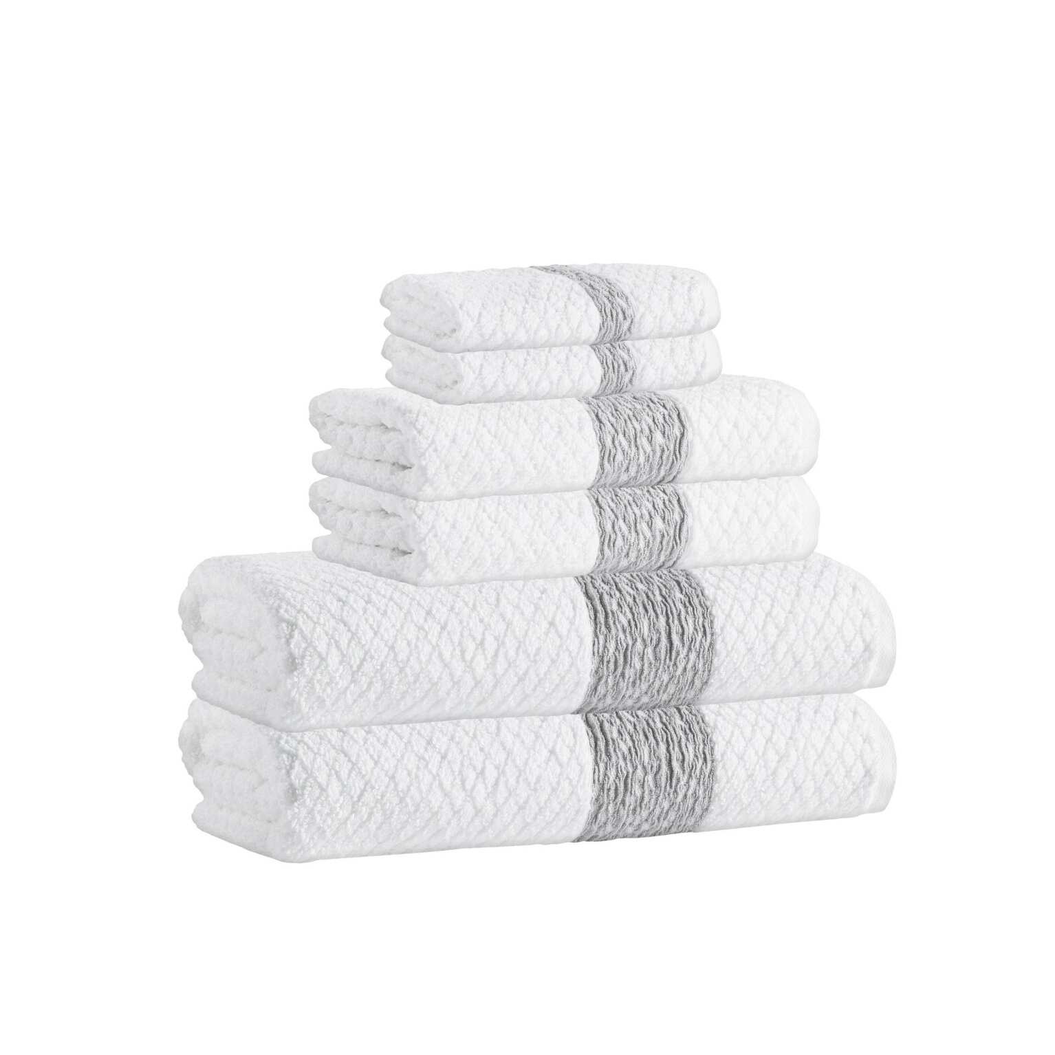 Anton Turkish Cotton Bath Towels (Set of 6) - N/A