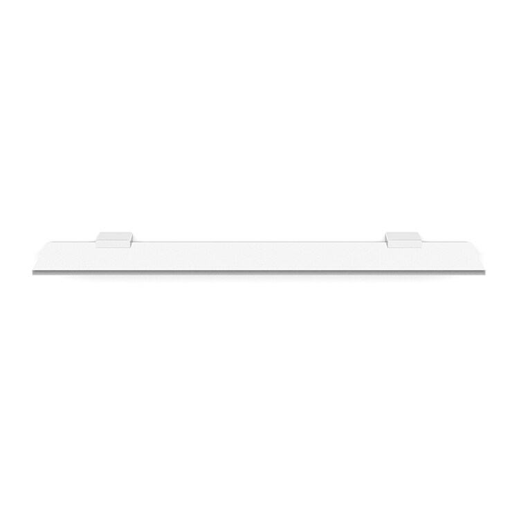 24 Inch Frosted Glass Shelf with Chrome Mounting