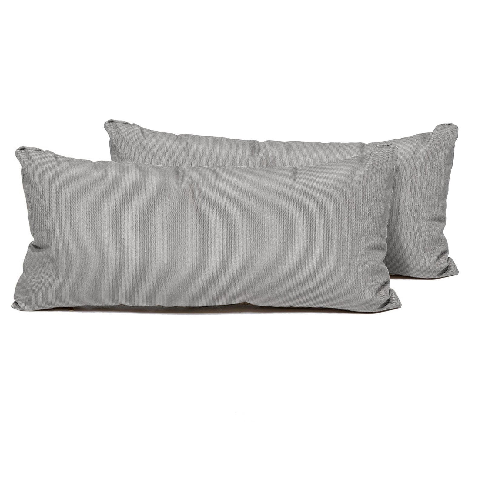 Grey Outdoor Throw Pillows Rectangle Set of 2