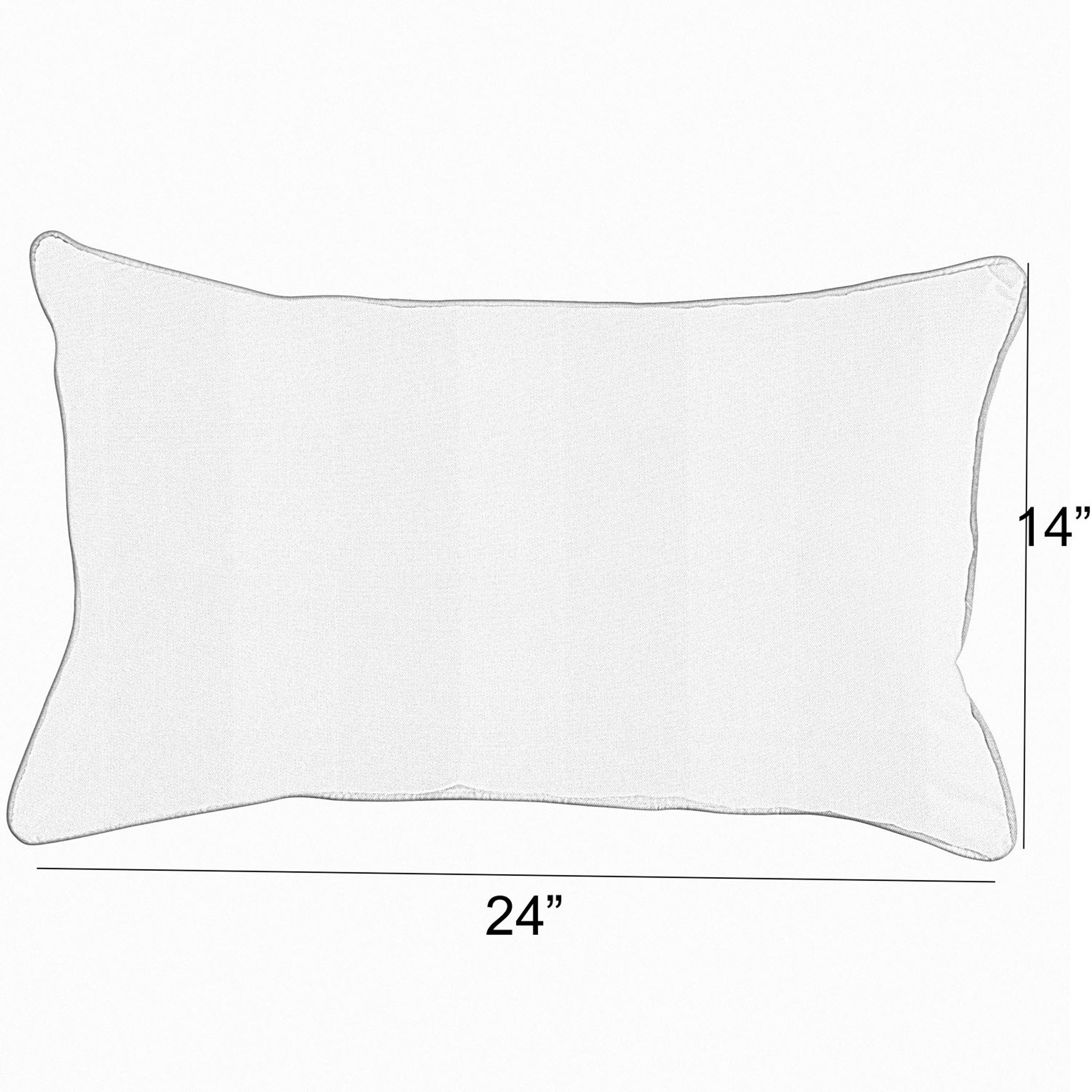 Sunbrella Cast Silver/ Canvas Navy Corded Indoor/ Outdoor Pillow Set