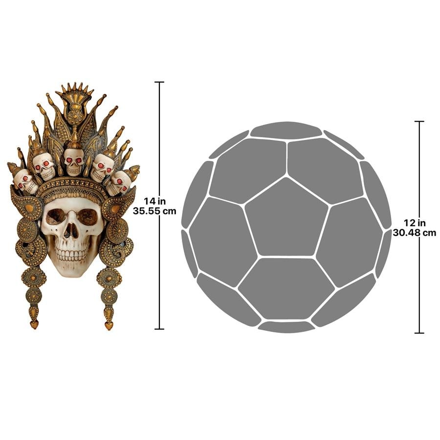 Design Toscano Balinese God of the After Life Sculptural Skull Wall Mask