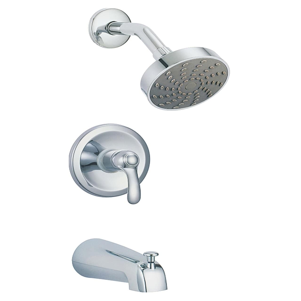 Rhine 2.0 GPM Single Function Shower Head with Faucet - Chrome Finish