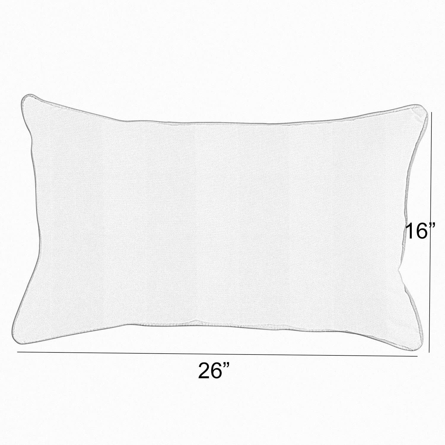 Humble + Haute Black Buffalo Plaid Indoor/ Outdoor XL Lumbar Pillow - 16 in h x 26 in w