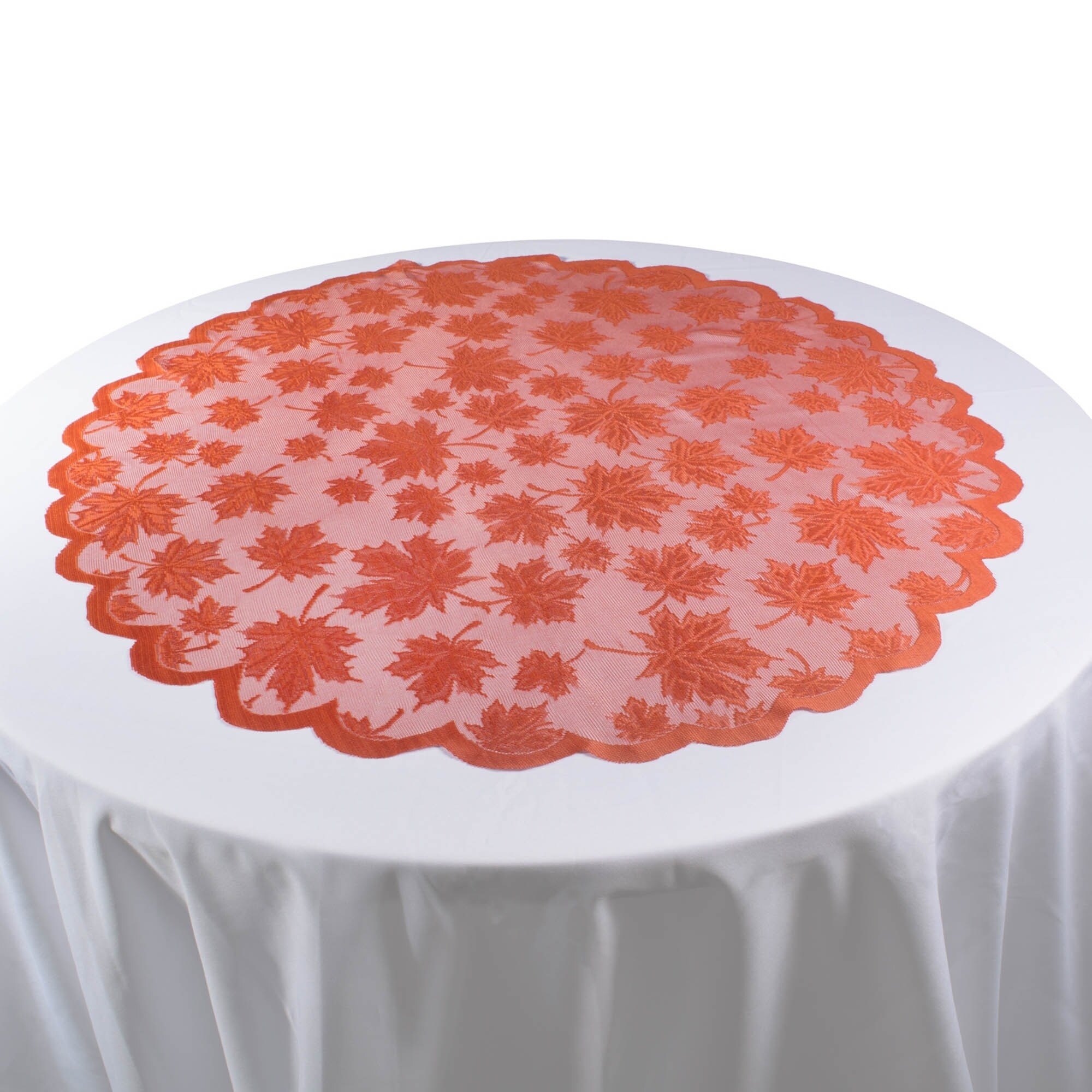 Design Imports White Snow Village Lace Kitchen Tablecloth