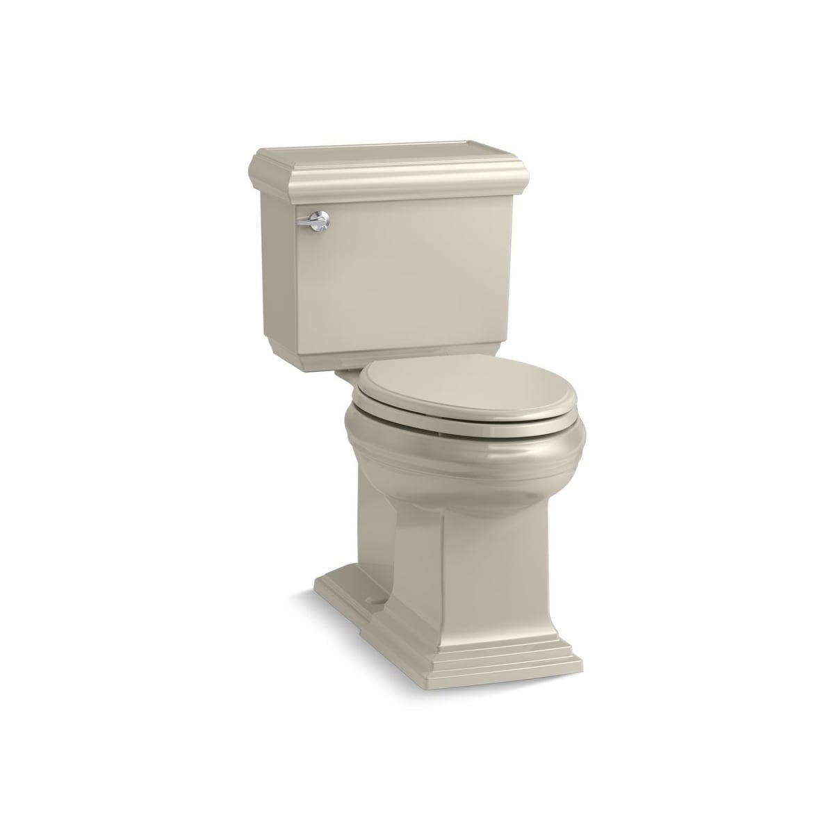 Kohler K-6999 Memoirs Classic Comfort Height Two-Piece Elongated 1.28 GPF Toilet With AquaPiston Flush Technology, Less Seat